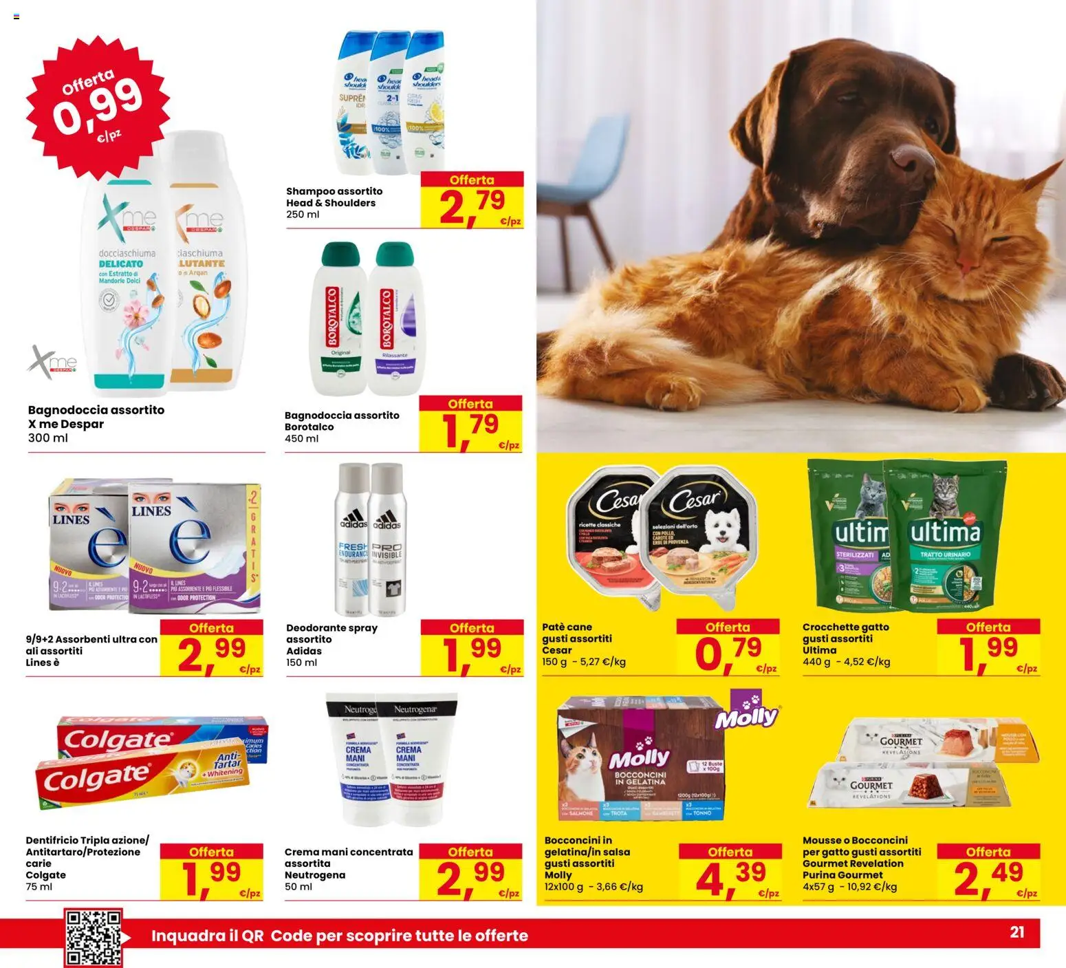 Volantino Despar del 08.01.2026 | Pagina: 21 | Prodotti: Crema, Dentifricio, Carote, Crocchette gatto