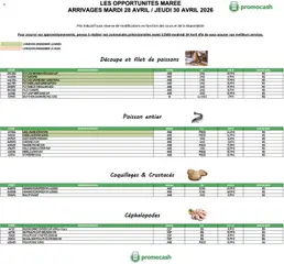 Promocash - Prévisualisation de Promocash Opportunités Marée valide à partir de 28.04.2026