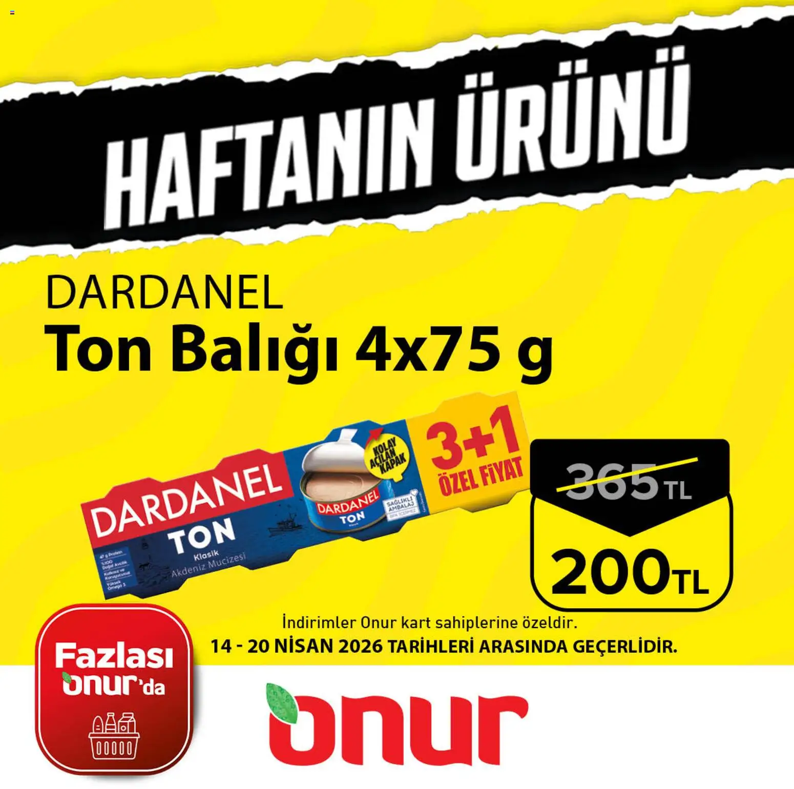 Onur Market - Haftanın Ürünü - 14.04.2026 tarihinden itibaren geçerlidir | Sayfa: 1 | Ürünler: Ton balığı