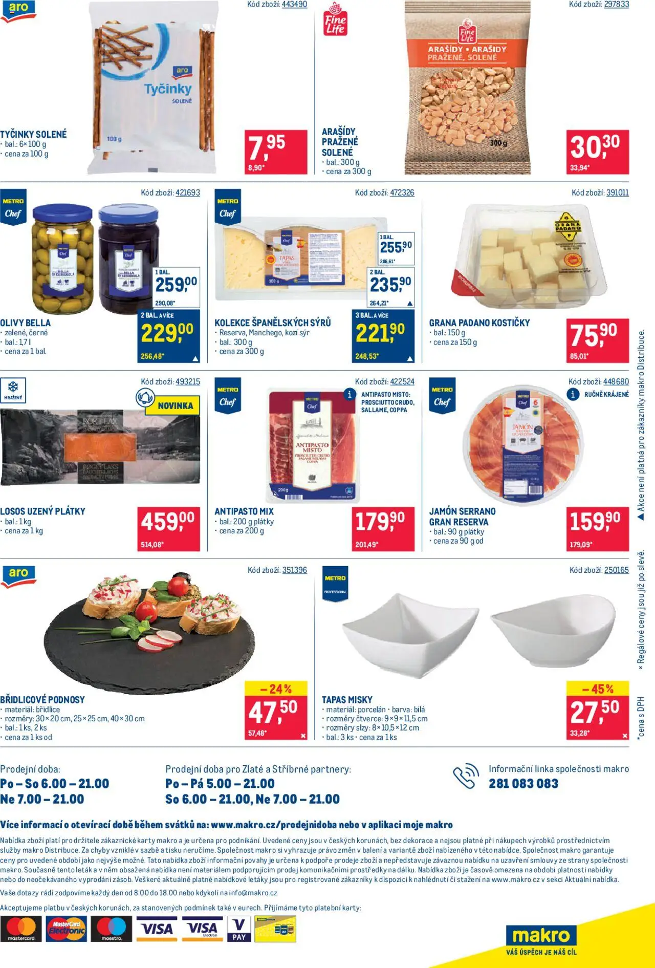 Makro leták - Bar od 08.10.2025 | Strana: 24 | Produkty: Tapas, Prosciutto, Tyčinky, Dekorace