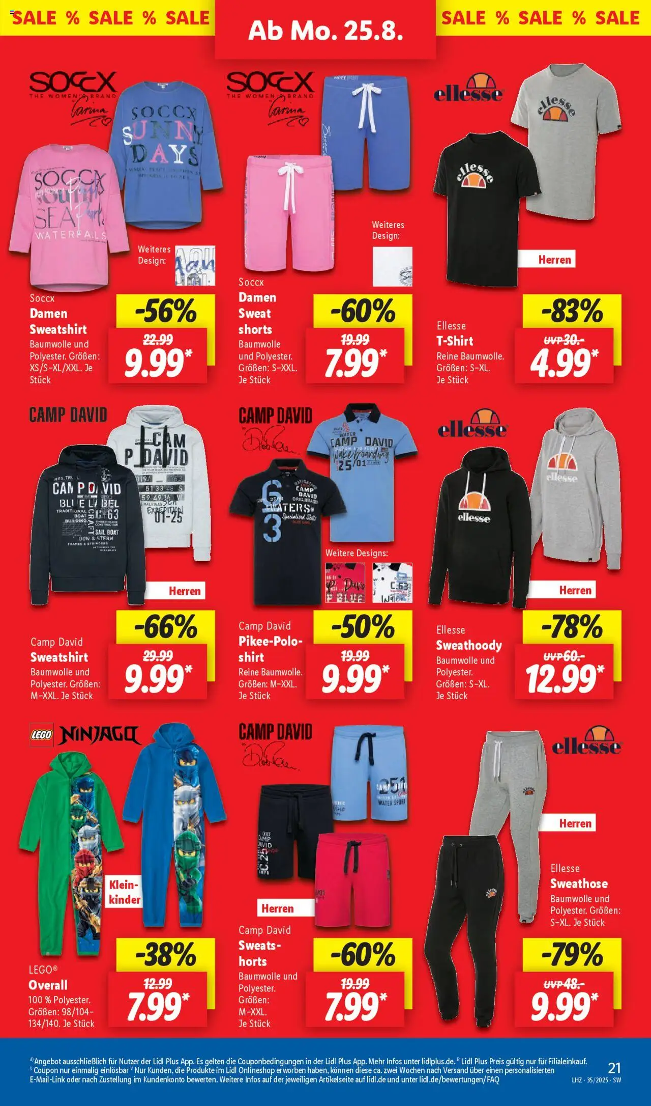 Lidl Prospekt Kornwestheim - gültig ab dem 25.08.2025 | Seite: 31 | Produkte: Shirt, Sweathose, Sweatshirt, Overall