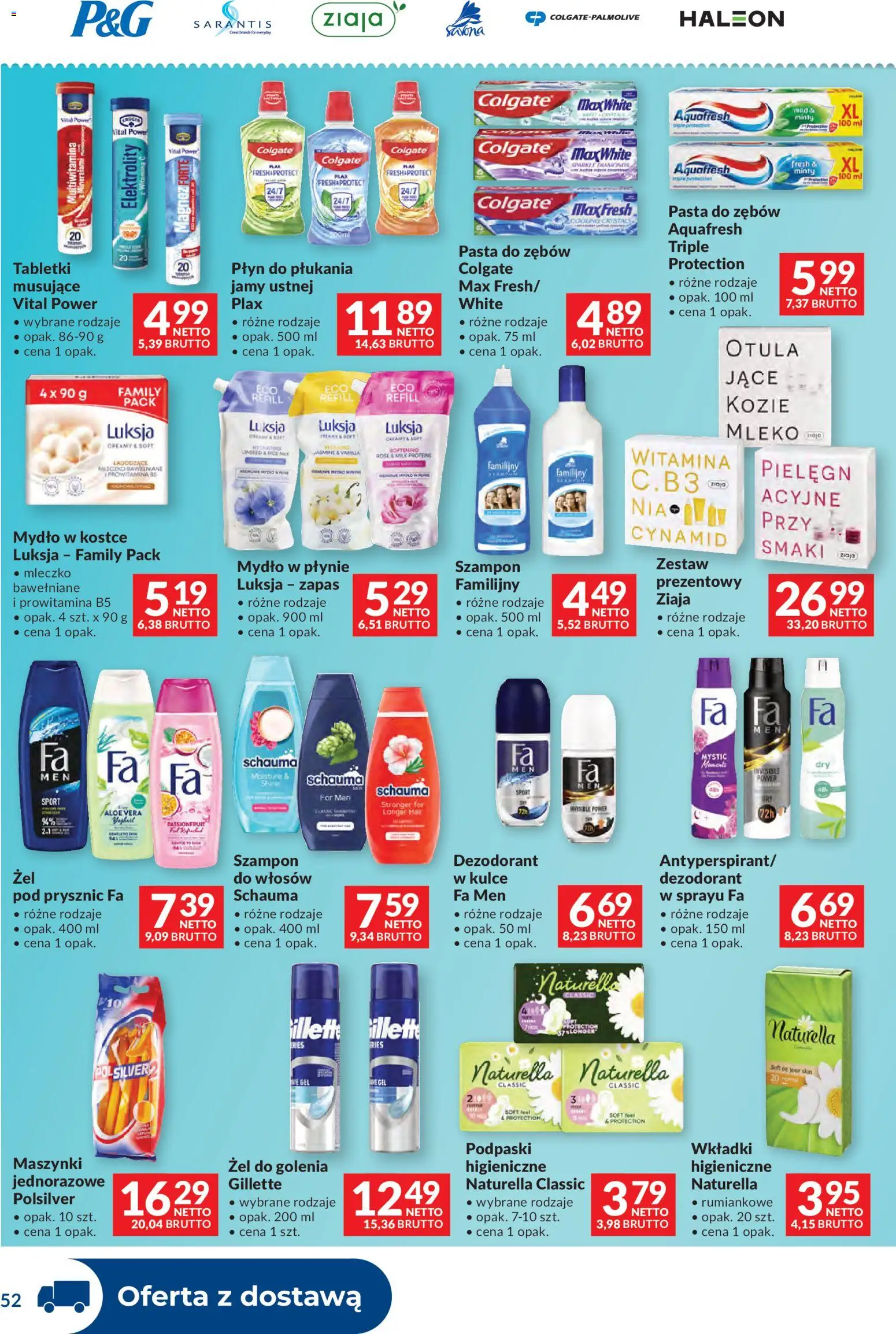 Makro Gazetka - Dystrybucja do sklepów od 09.12.2025 | Strona: 52 | Produkty: Gillette, Prysznic, Szampon, Dezodorant