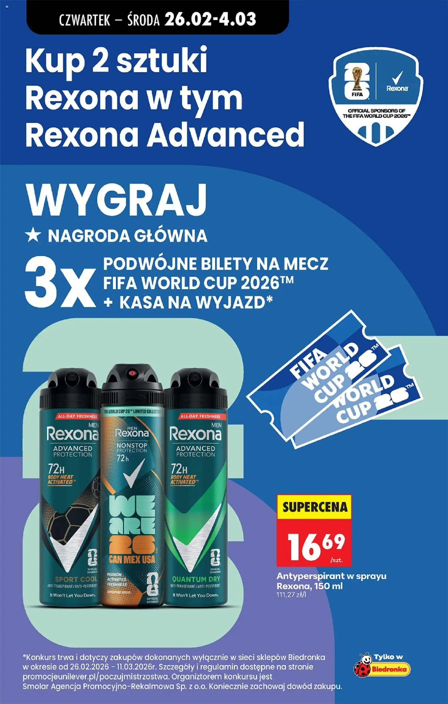 Biedronka gazetka - Oferta w tym tygodniu od 26.02.2026 | Strona: 69 | Produkty: Body, Antyperspirant