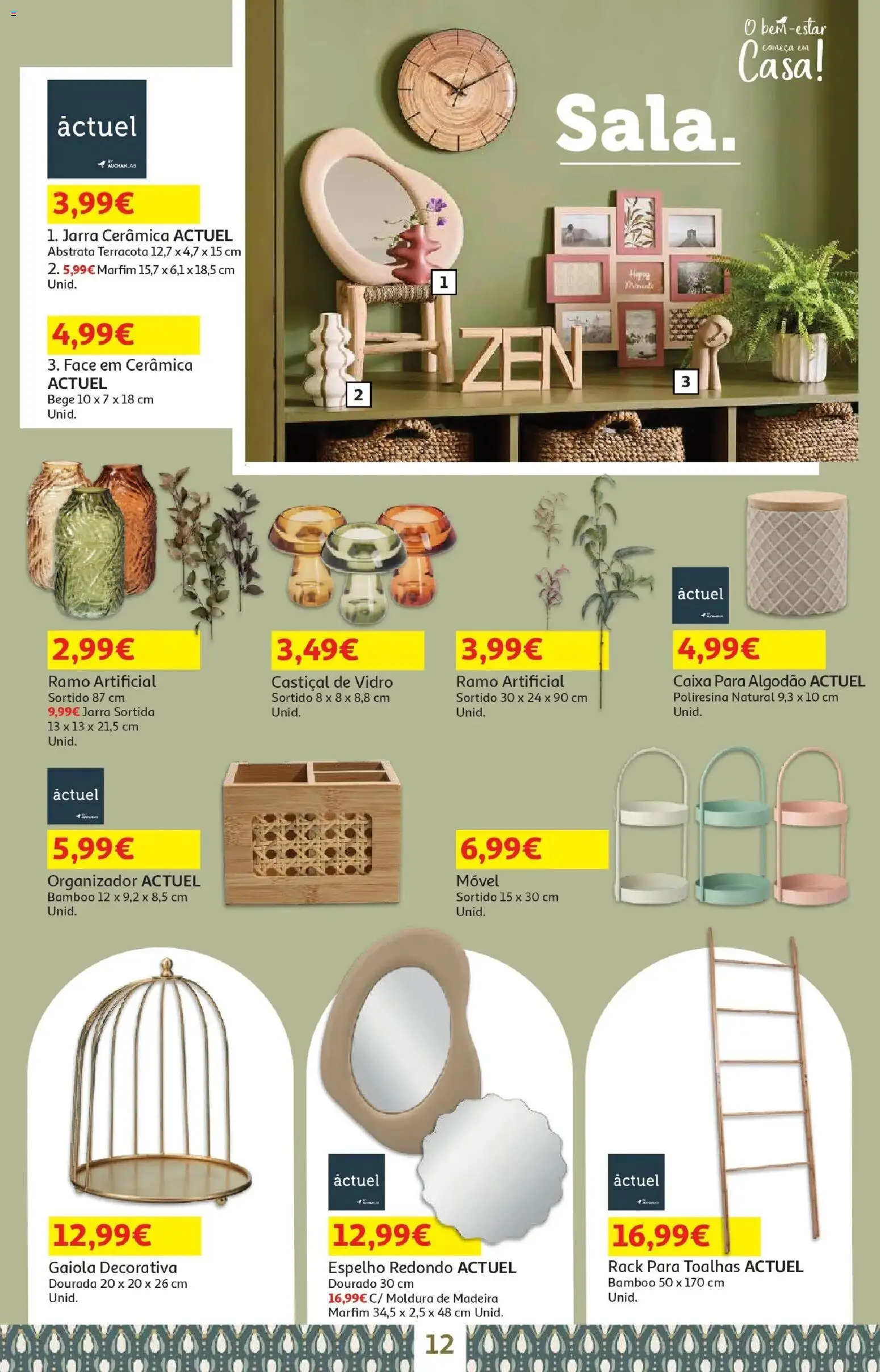 Auchan - O bem-estar começa em casa! │ válido de 26.12.2025 | Página: 12 | Produtos: Dourada, Moldura, Jarra, Espelho