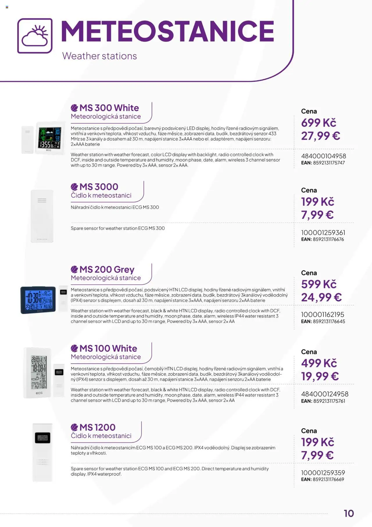 Expert elektro katalog - ECG - Televize audio-video od 19.08.2024 | Strana: 10 | Produkty: Hodiny, Rádio, Meteostanice, Baterie