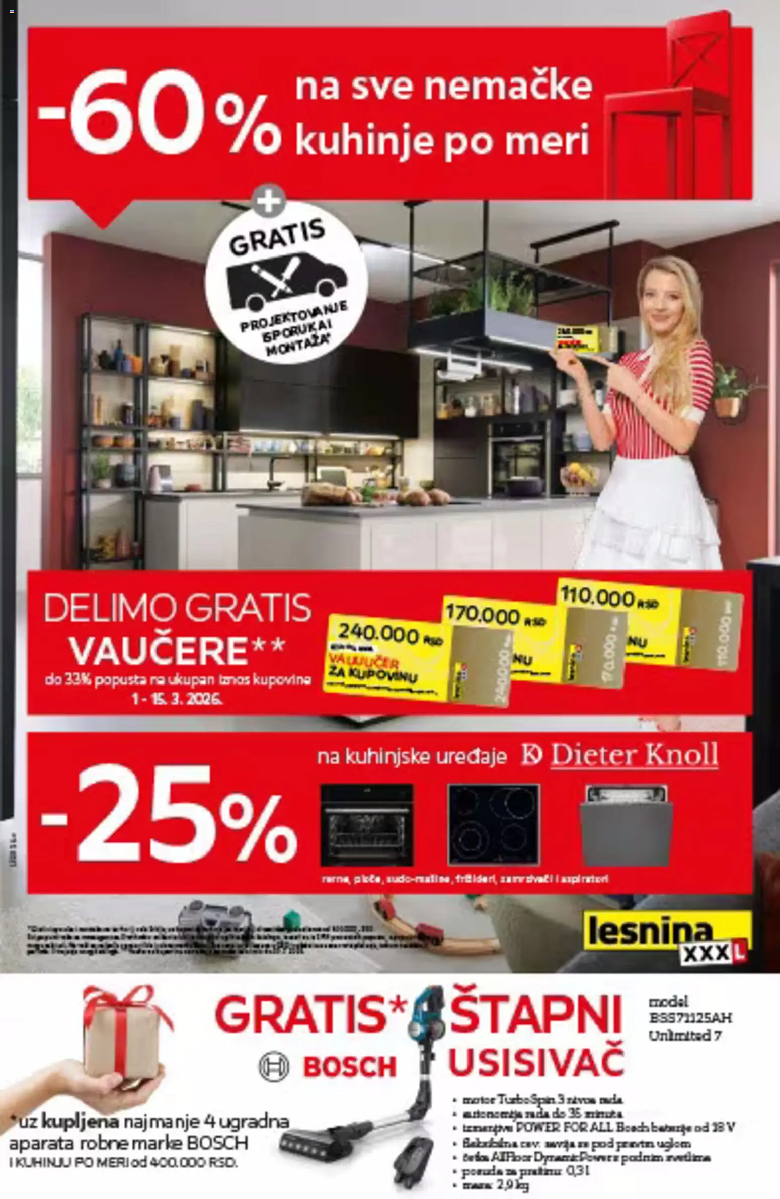 Lesnina XXXL katalog - važi od 01.03.2026 | Strana: 1 | Proizvode: Usisivač, Bosch