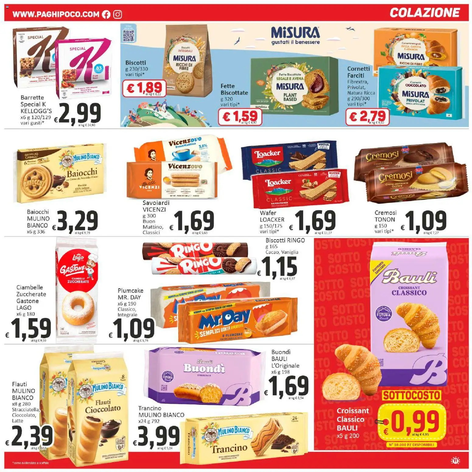 Volantino Paghi Poco del 30.01.2026 | Pagina: 11 | Prodotti: Latte, Nocciole, Arancia, Cacao
