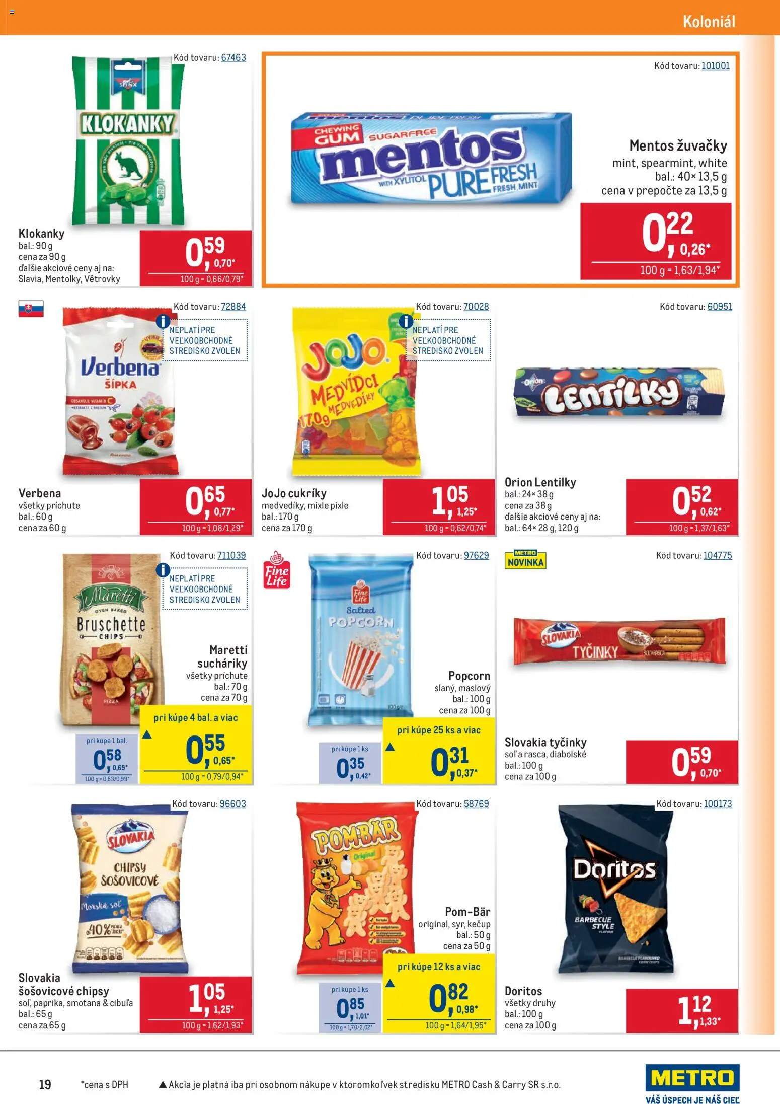Nové Metro akcie – leták je platný od 05.11.2025 | Strana: 19 | Produkty: Smotana, Kečup, Cibuľa, Soľ