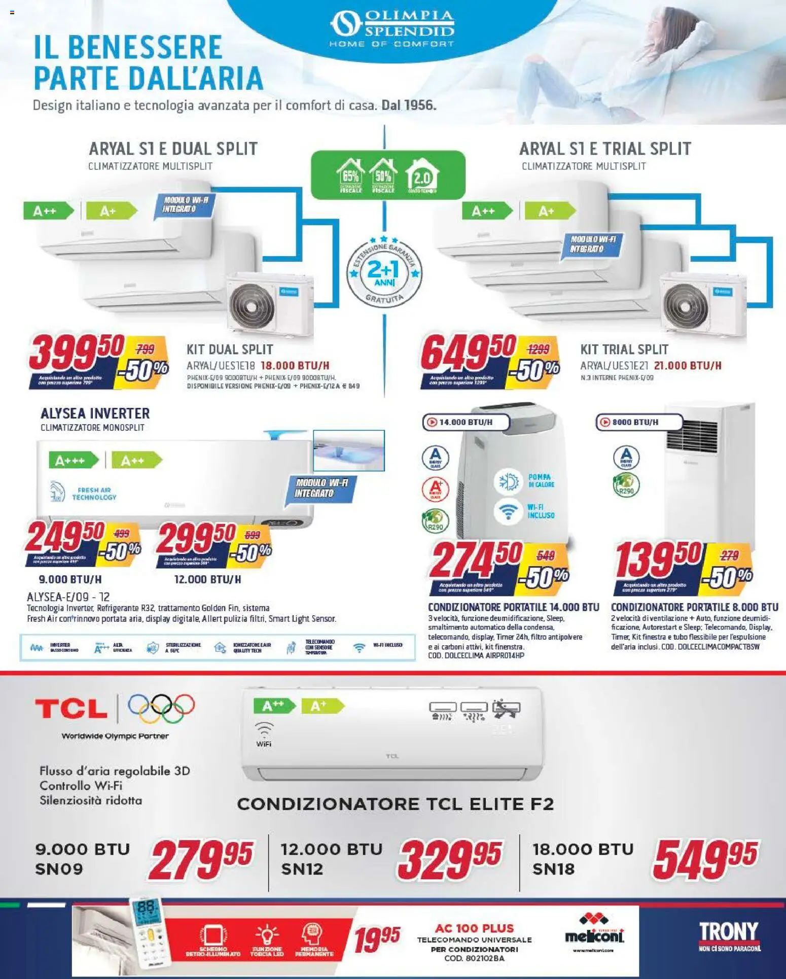 Volantino Trony del 28.04.2026 | Pagina: 41 | Prodotti: Schermo, Telecomando, Torcia, Condizionatore