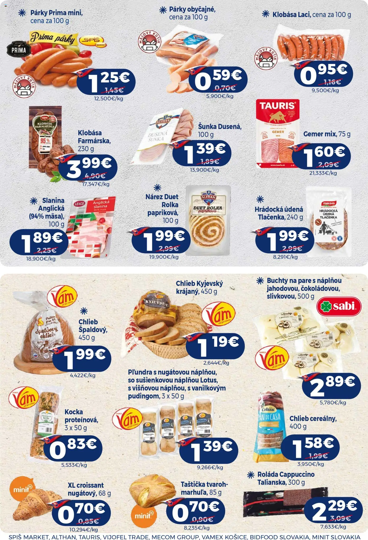 Nové Milk Agro akcie – leták je platný od 04.02.2026 | Strana: 7 | Produkty: Šunka, Croissant, Slanina, Tvaroh