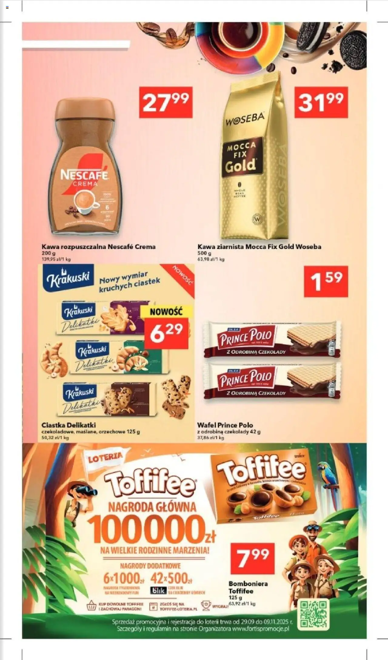 Lewiatan gazetka - Katowice od 23.10.2025 | Strona: 8 | Produkty: Czekolady, Nescafe, Kawa ziarnista, Kawa rozpuszczalna