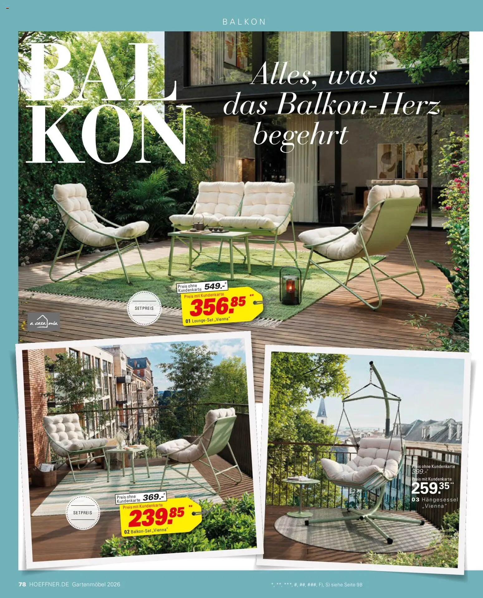 Höffner Prospekt Gartenmöbel – gültig ab 27.03.2026 | Seite: 78 | Produkte: Gartenmöbel