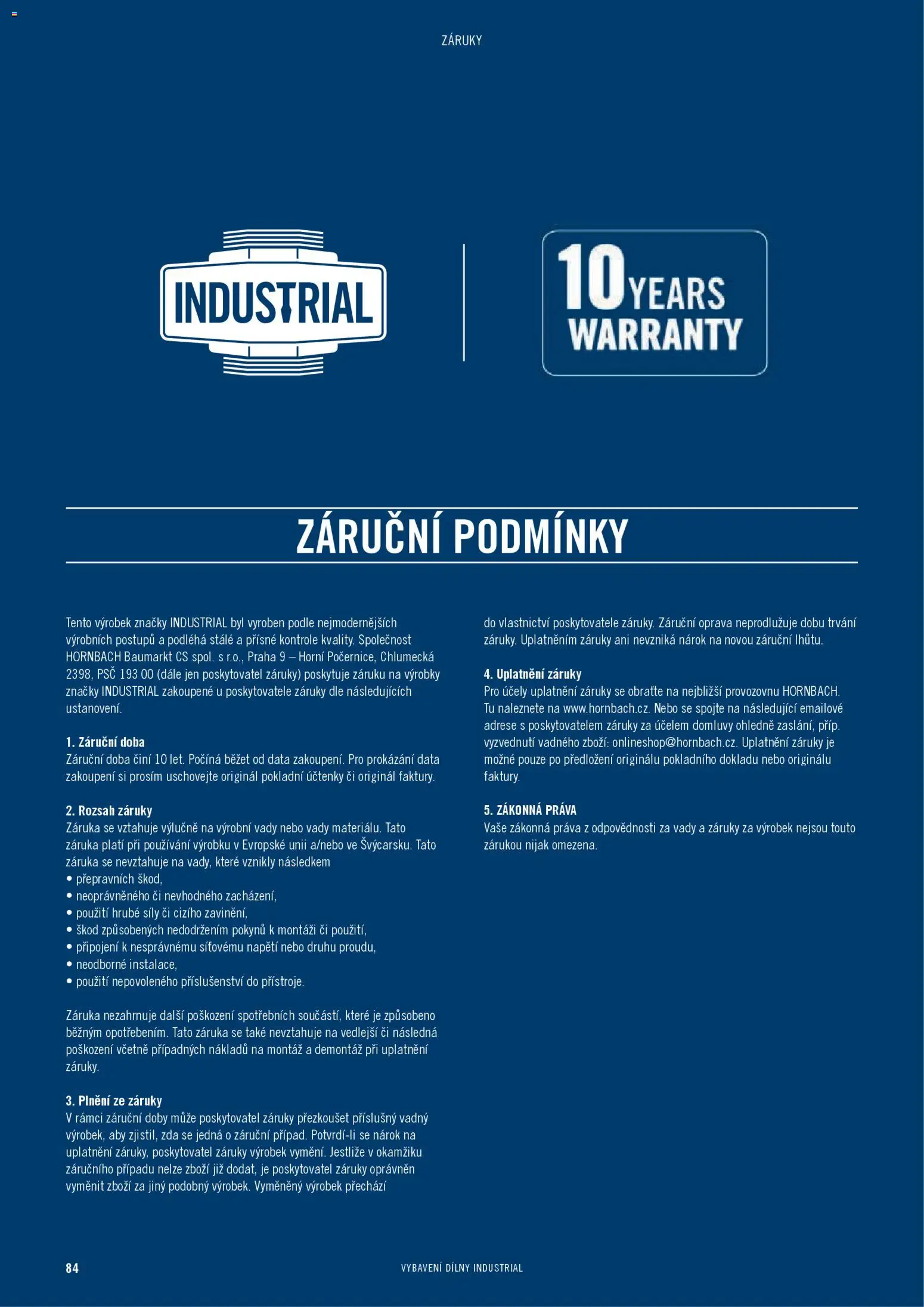 HORNBACH leták - Industrial vybavení dílny od 01.01.2026 | Strana: 84