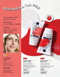 Pré-visualização SKIN REVITALISE SÉRUM + CREME, Leve como um sérum, firme como um creme. Perfeito para: pele hidratada e com uma aparência mais jovem e saudável válido de 01.10.2025 | Página: 138 | Produtos: Sérum, Açafrão, Creme
