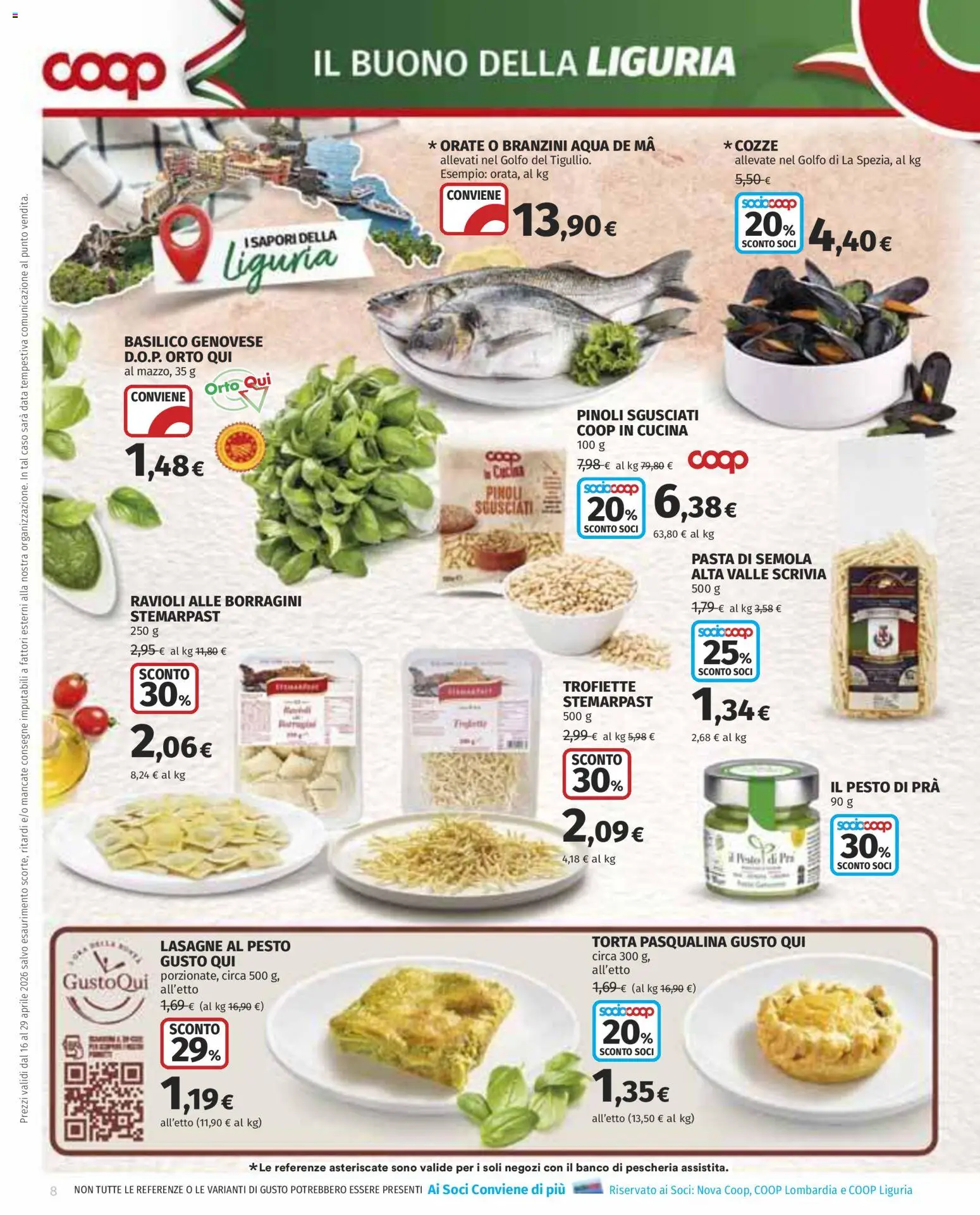Volantino COOP del 16.04.2026 | Pagina: 8 | Prodotti: Data, Pesto, Ravioli, Torta