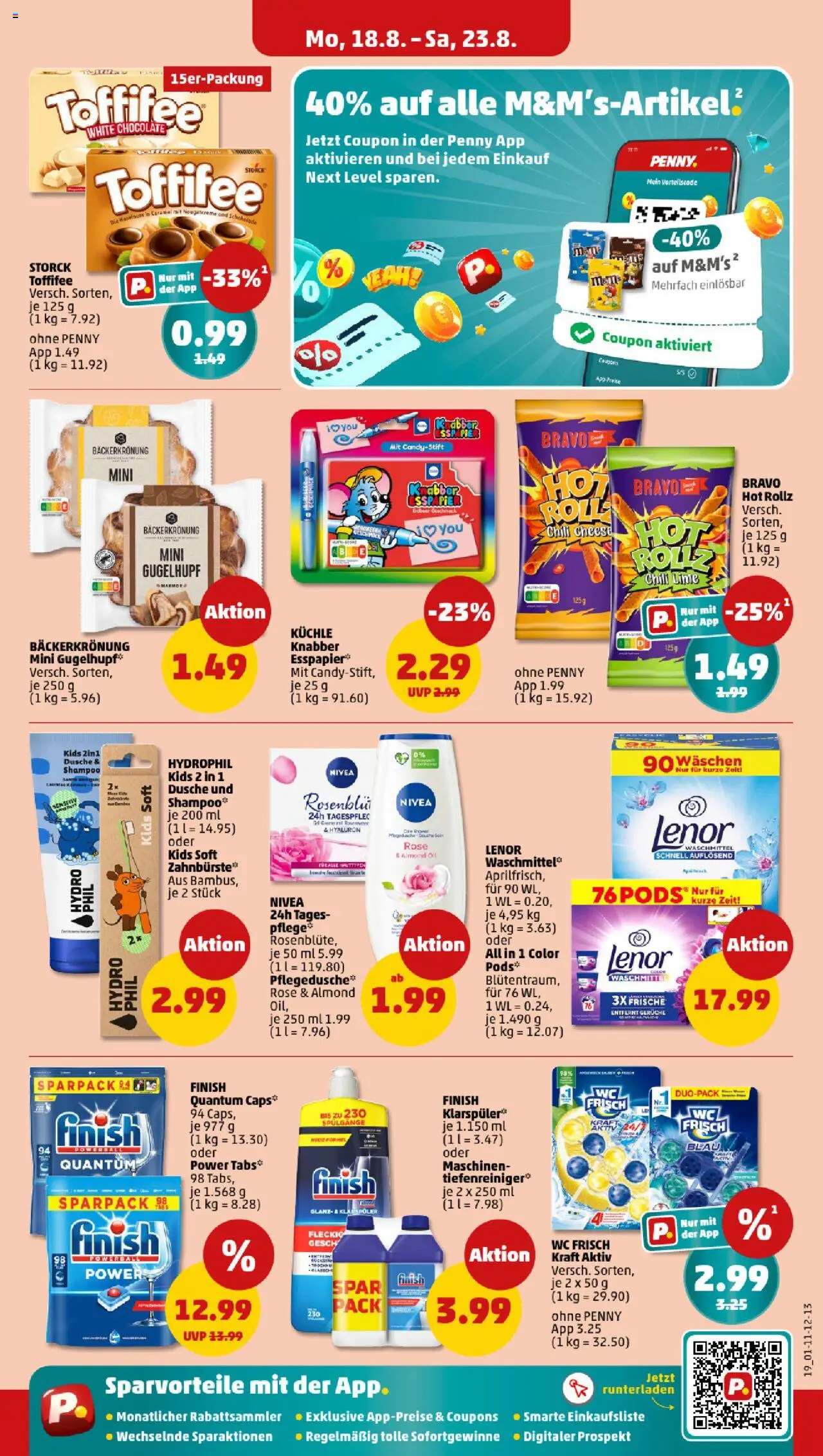 Penny Prospekt 	 - gültig ab dem 18.08.2025 | Seite: 19 | Produkte: Dusche, Wc frisch, Chili, Toffifee