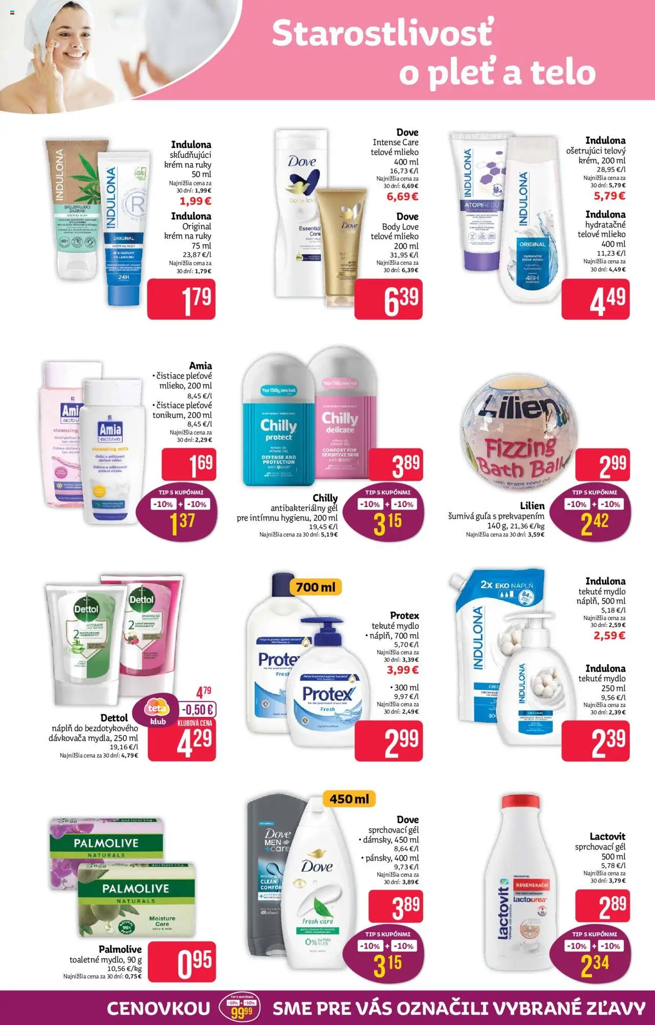 Nové Teta drogerie akcie – leták je platný od 13.10.2025 | Strana: 6 | Produkty: Telový krém, Krém na ruky, Dettol, Indulona