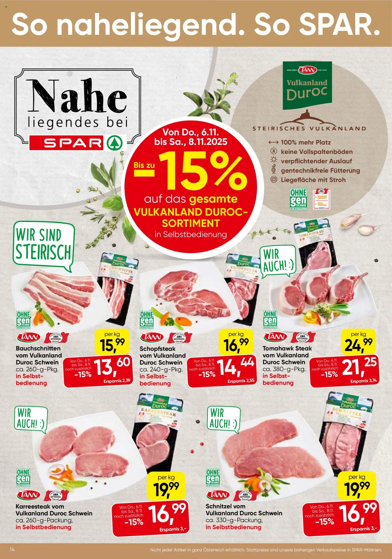 Spar Flugblatt - Steiermark gültig ab 06.11.2025 | Seite: 14