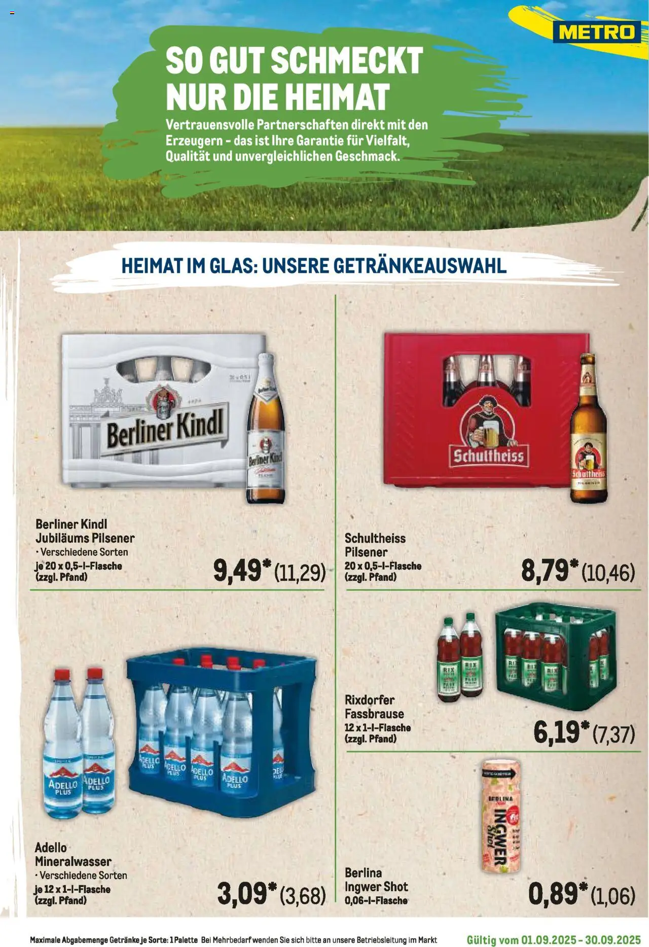 Metro Regionaler Flyer - gültig ab dem 01.09.2025 | Seite: 75 | Produkte: Berliner, Mineralwasser, Fassbrause