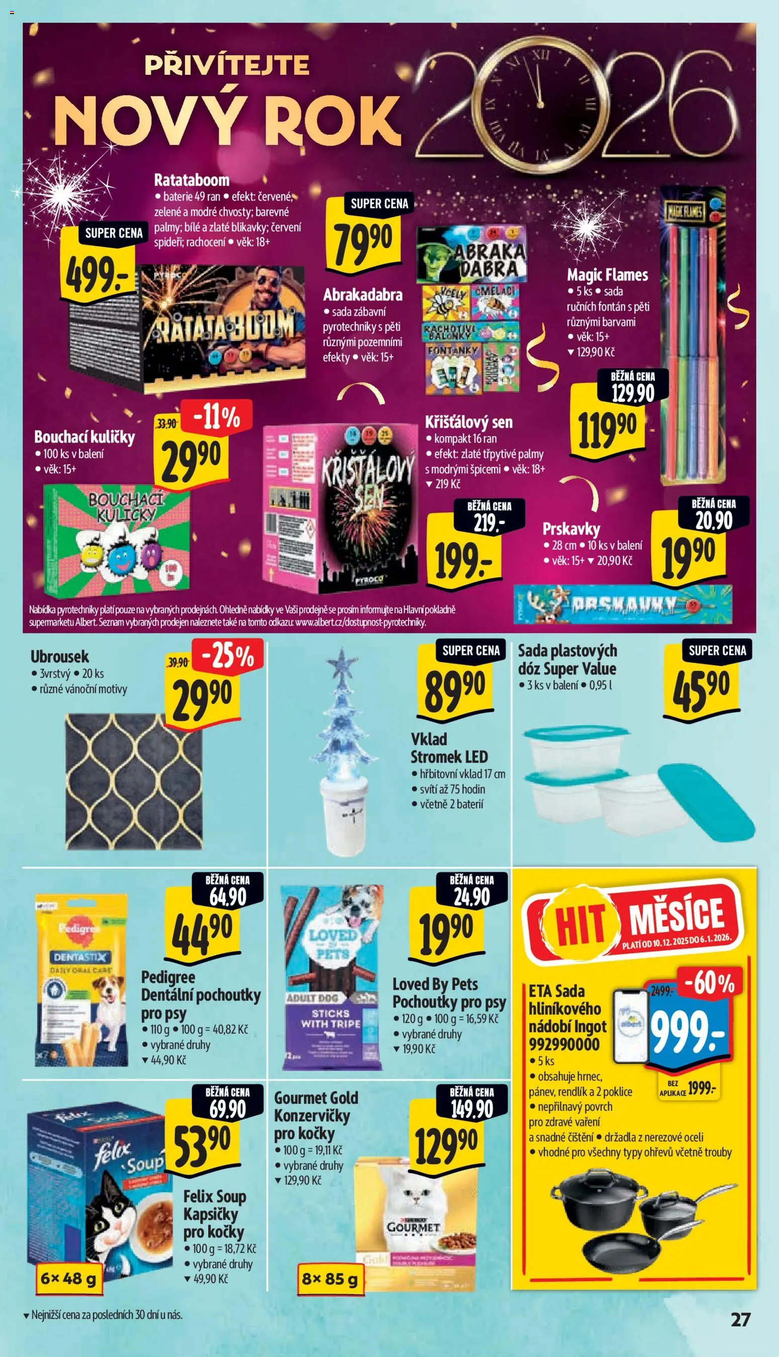 Albert leták - Supermarket od 10.12.2025 | Strana: 35 | Produkty: Prskavky, Nádobí, Rendlík, LED