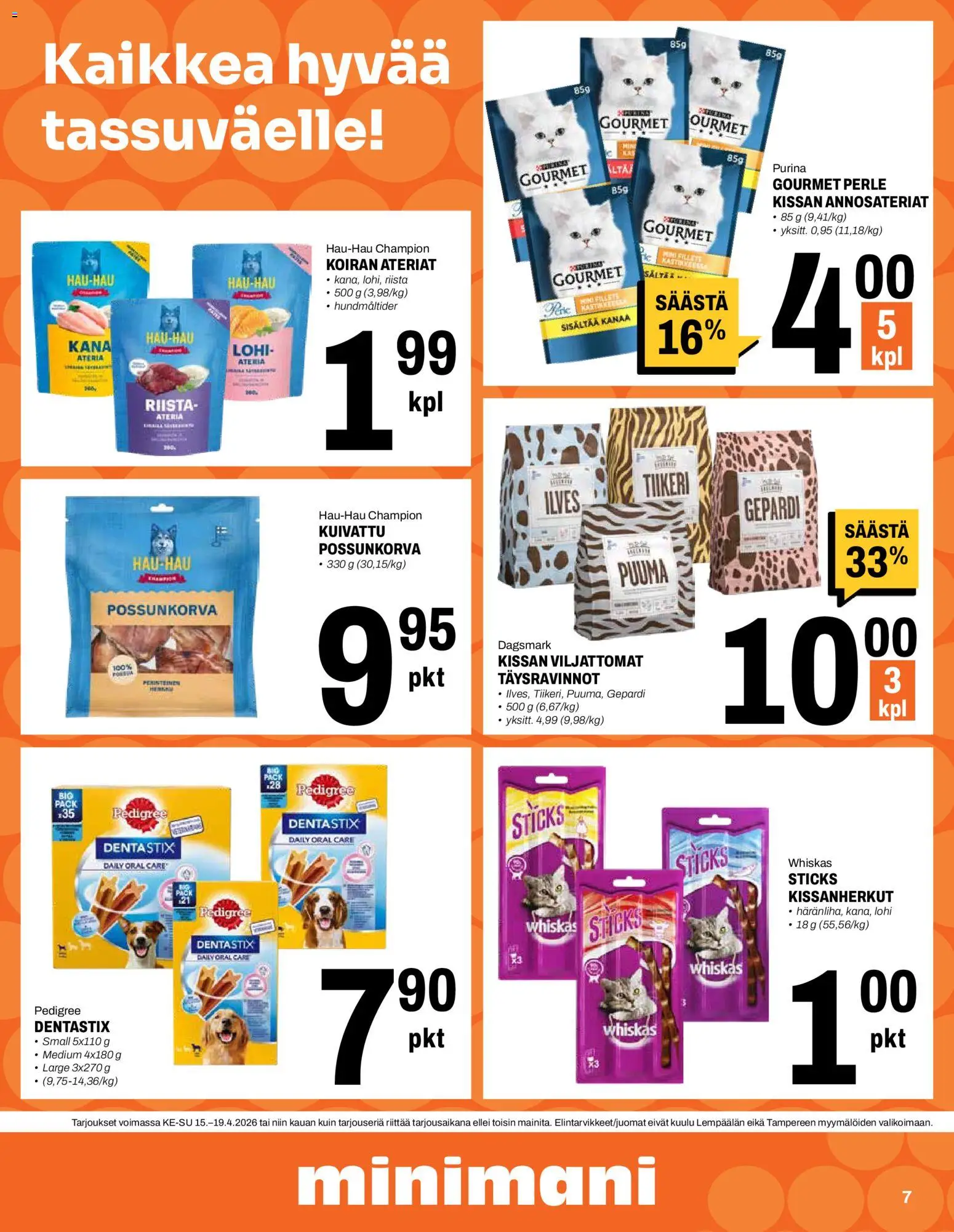 Minimani tarjoukset – voimassa 15.04.2026 alkaen | Sivu: 7 | Tuotteet: Lohi, Kana