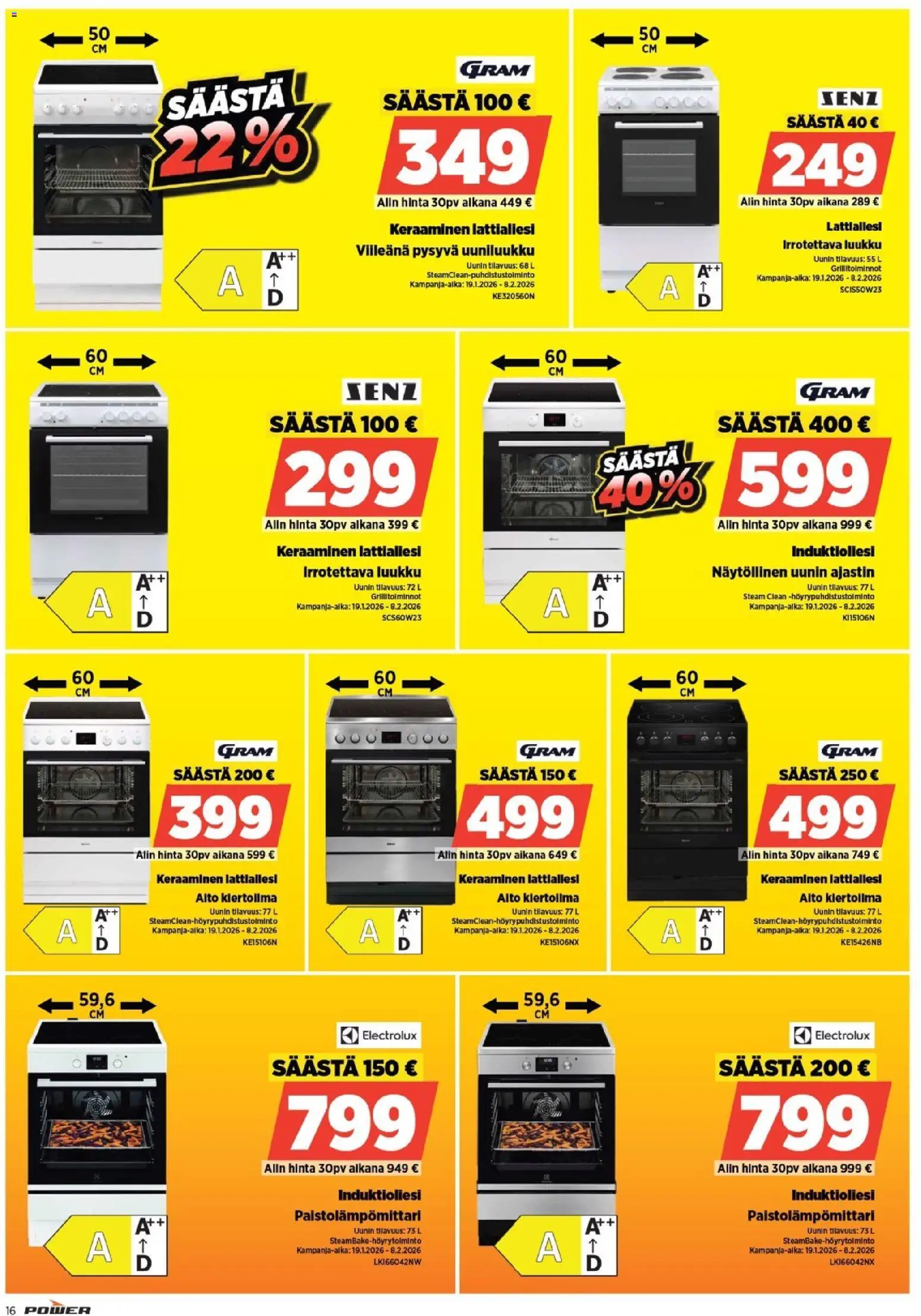 Power tarjoukset – voimassa 19.01.2026 alkaen | Sivu: 19 | Tuotteet: Lattialiesi