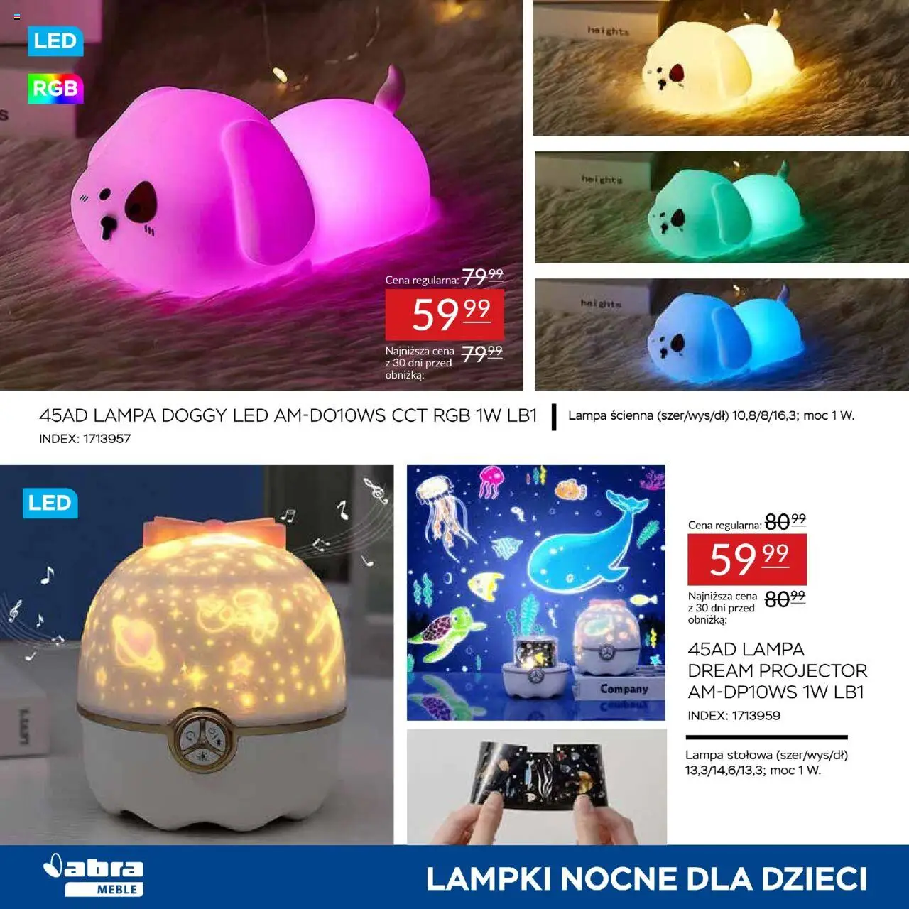 Abra meble Gazetka od 23.09.2025 | Strona: 20 | Produkty: Lampki, Lampa