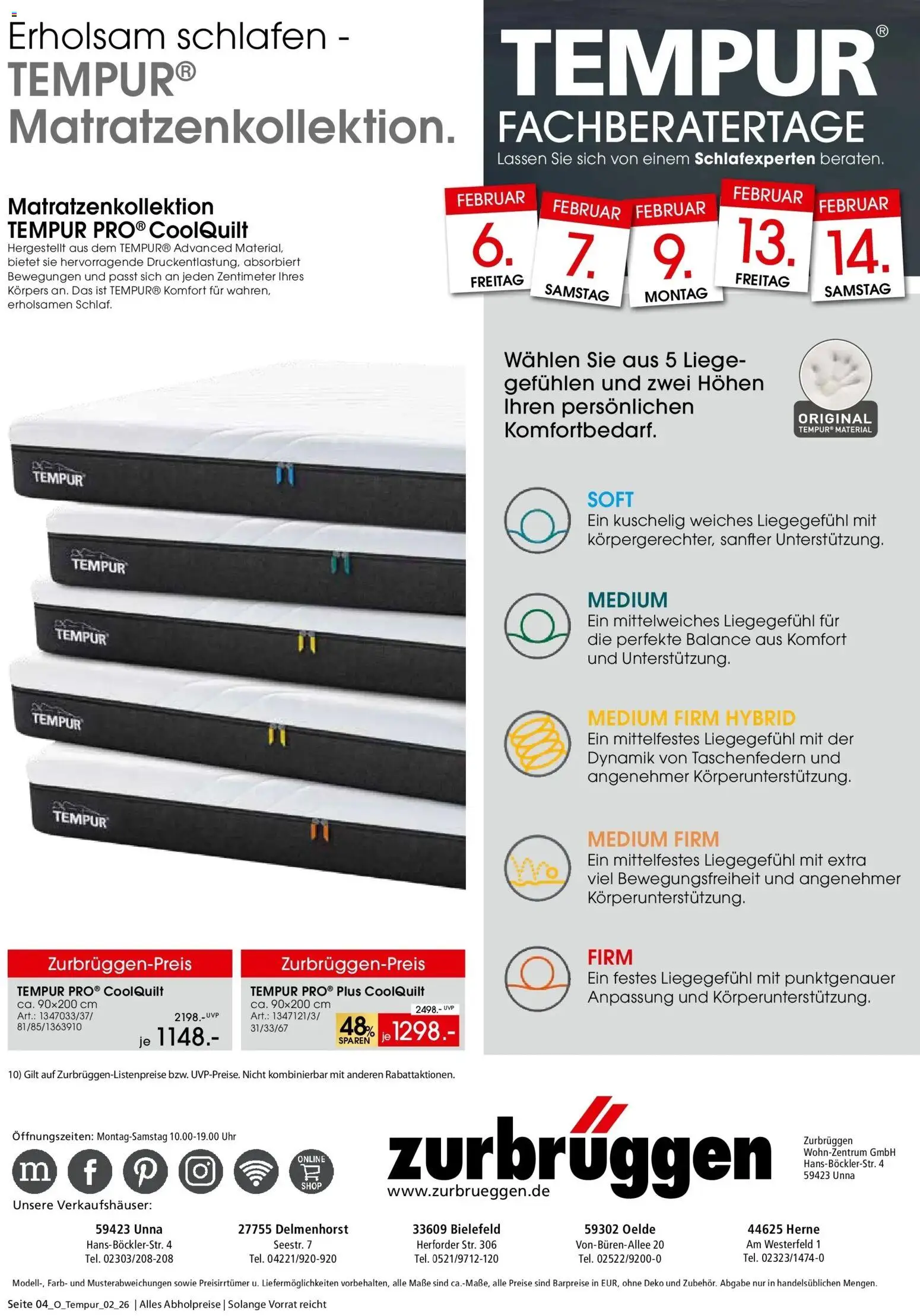 Zurbrüggen - Zurbrüggen: Tempur – gültig ab 06.02.2026 | Seite: 4