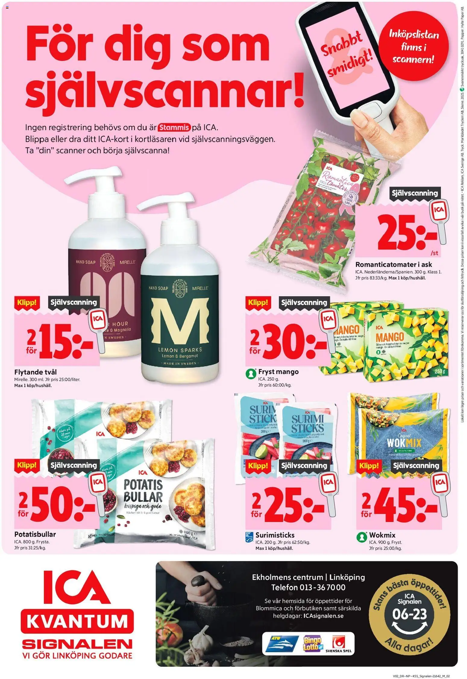 ICA Kvantum reklamblad aktuell från 05.01.2026 | Sida: 8 | Produkter: Tvål, Tomater, Telefon, Spel