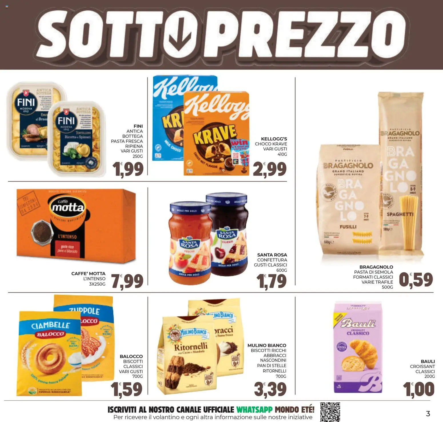 Volantino Eté del 17.04.2026 | Pagina: 3 | Prodotti: Ciambelle, Pasta, Fusilli, Croissant