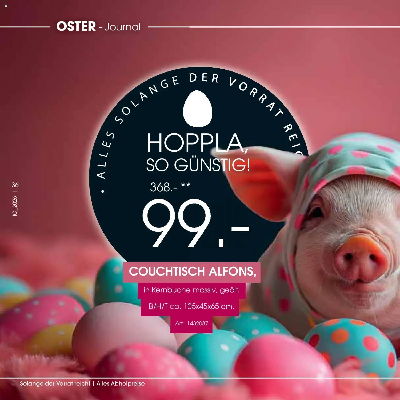 Zurbrüggen Oster-Journal – gültig ab 23.03.2026 | Seite: 36 | Produkte: Couchtisch