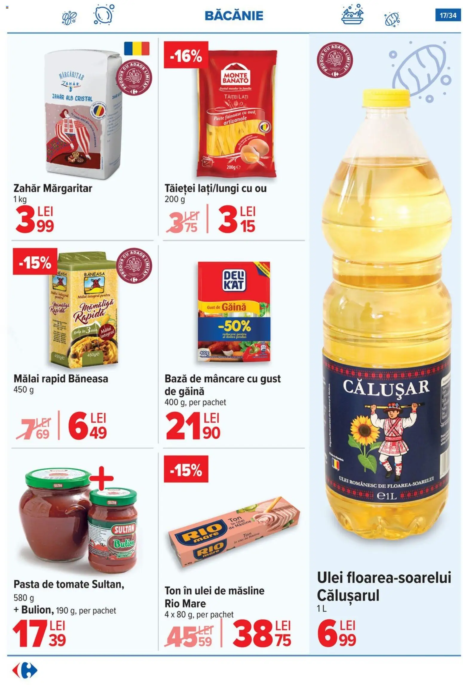 Noul catalog Carrefour – valabil de la 12.11.2025 | Pagină: 17 | Produse: Măsline, Ulei, Mălai, Paste