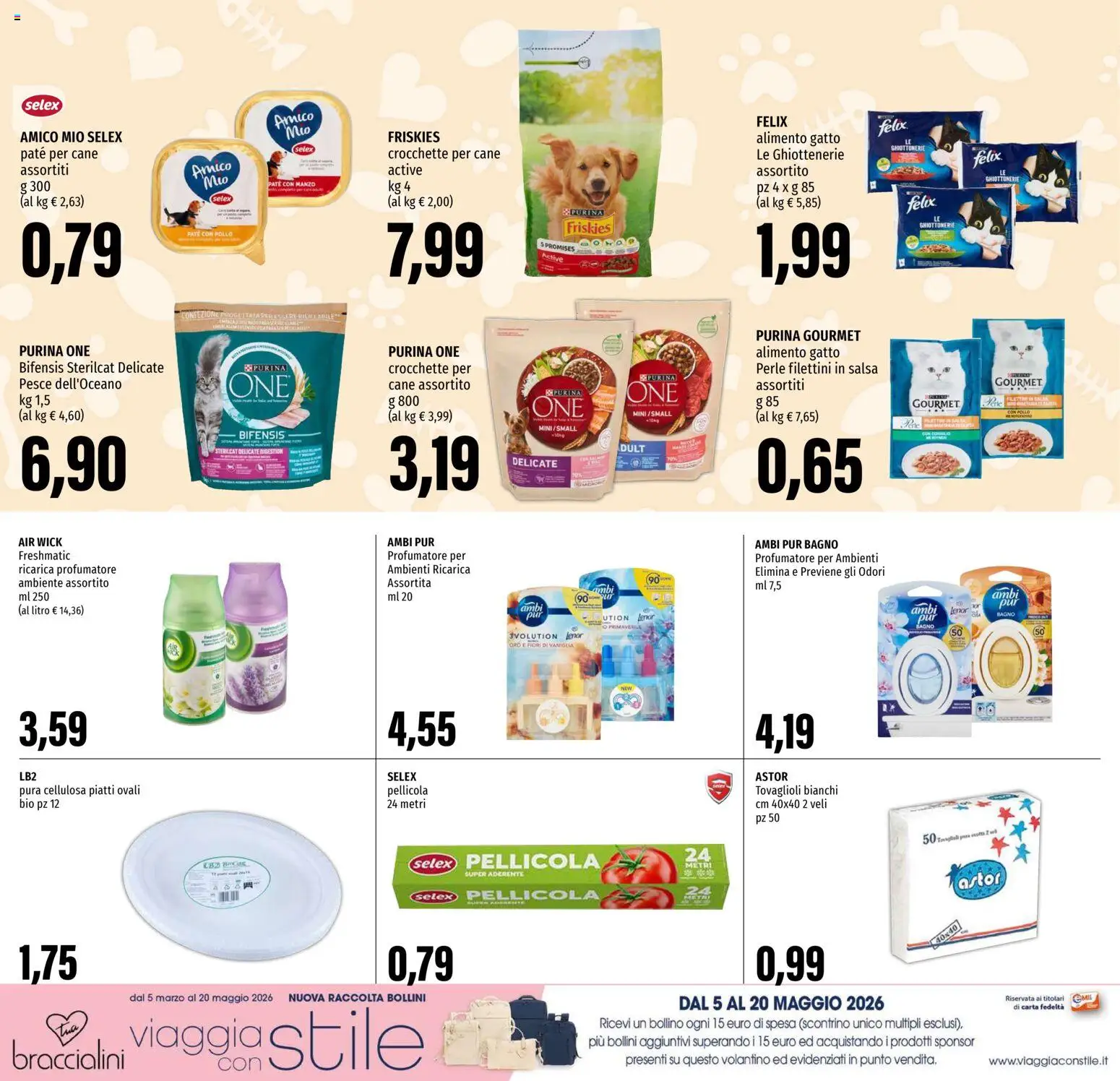 Volantino EMI del 16.03.2026 | Pagina: 22 | Prodotti: Pesce, Manzo, Crocchette, Pellicola