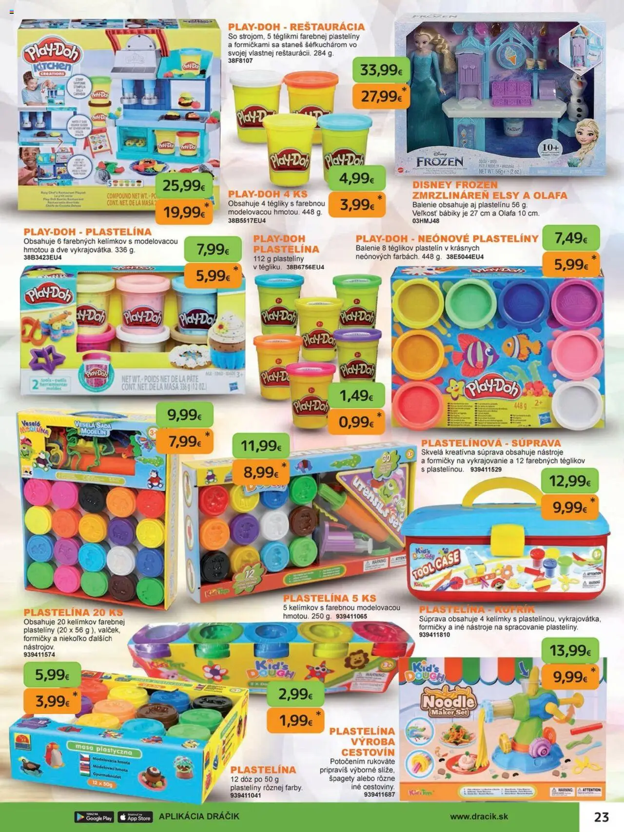 Nové Dráčik akcie – leták je platný od 03.10.2025 | Strana: 23 | Produkty: Špagety