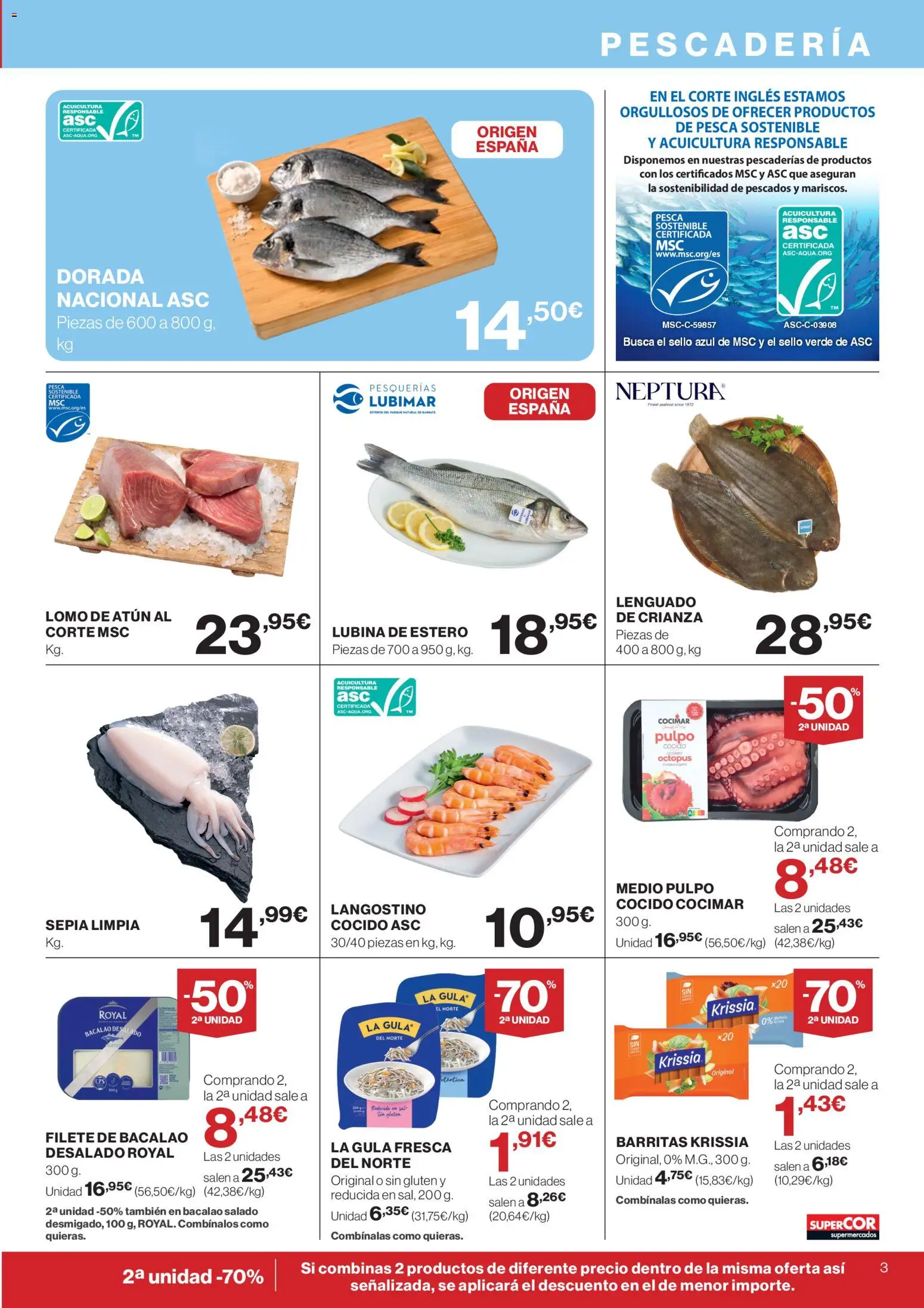 Supercor folleto │ válido desde el 12.02.2026 | Página: 3 | Productos: Filete, Langostino