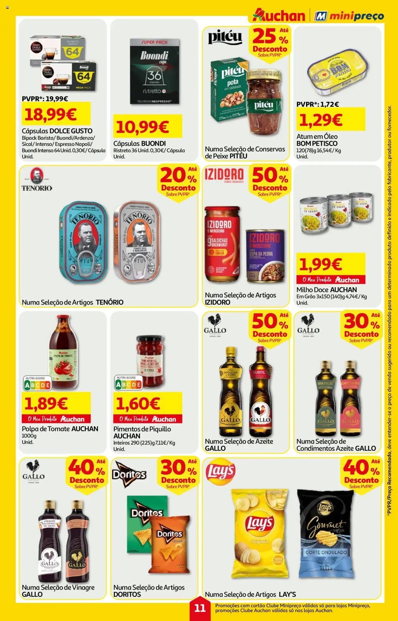 Auchan folheto │ válido de 14.08.2025 | Página: 11 | Produtos: Vinagre balsâmico, Nespresso, Sopa, Peixe
