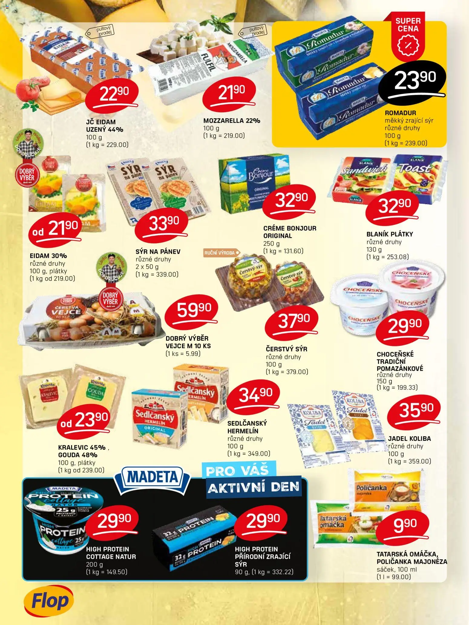 Flop leták od 02.01.2026 | Strana: 4 | Produkty: Sýr, Vejce, Čerstvý sýr, Cottage