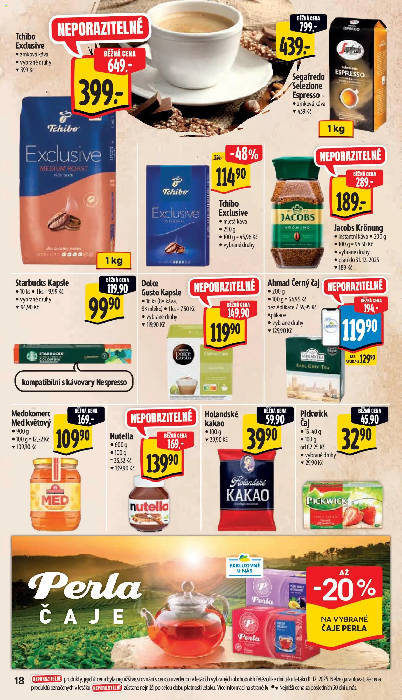 Albert leták - Supermarket od 17.12.2025 | Strana: 26 | Produkty: Instantní káva, Segafredo, Nespresso, Nutella
