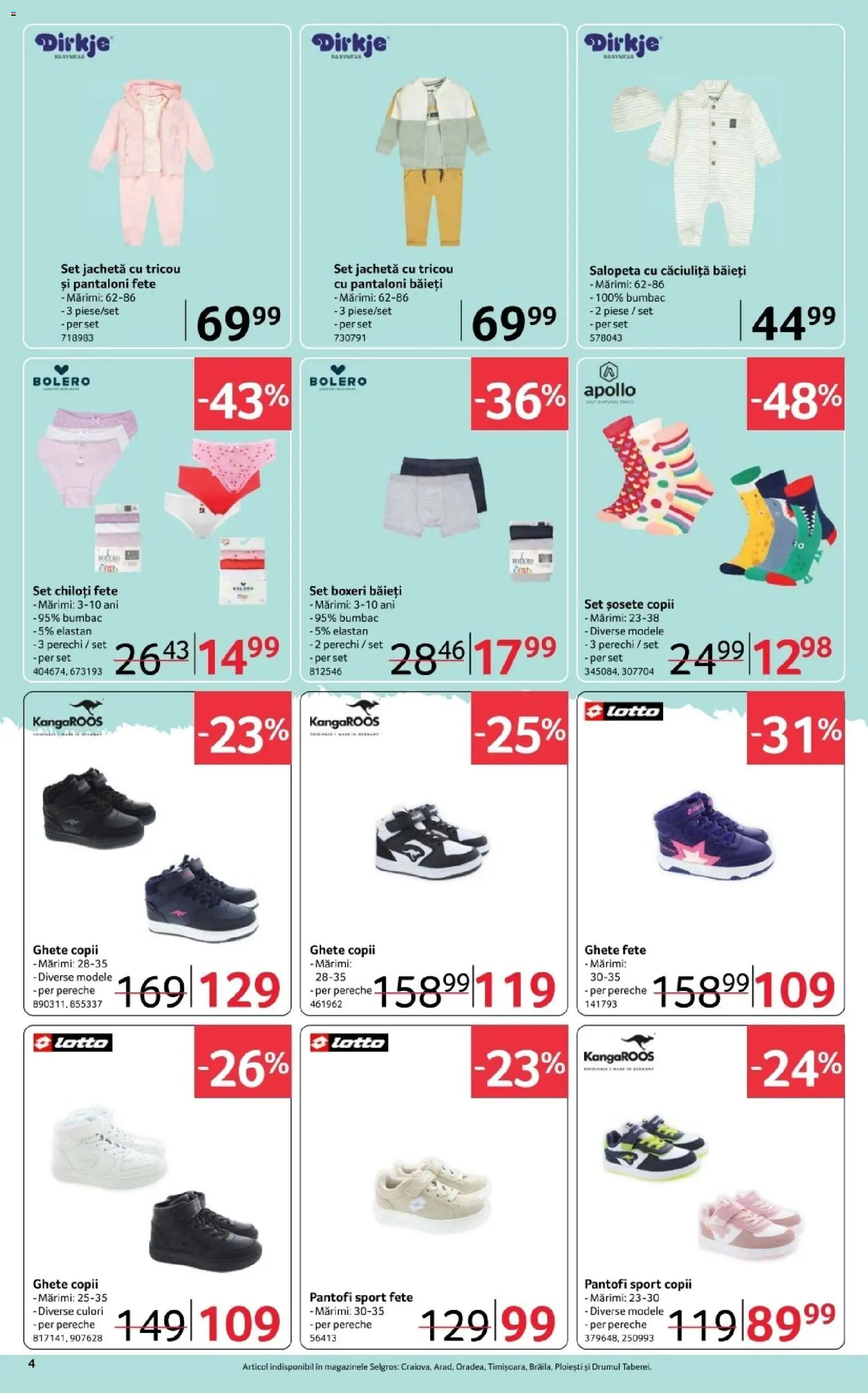Noul catalog Selgros – valabil de la 20.02.2026 | Pagină: 4 | Produse: Pantofi, Tricou, Pantaloni, Ghete