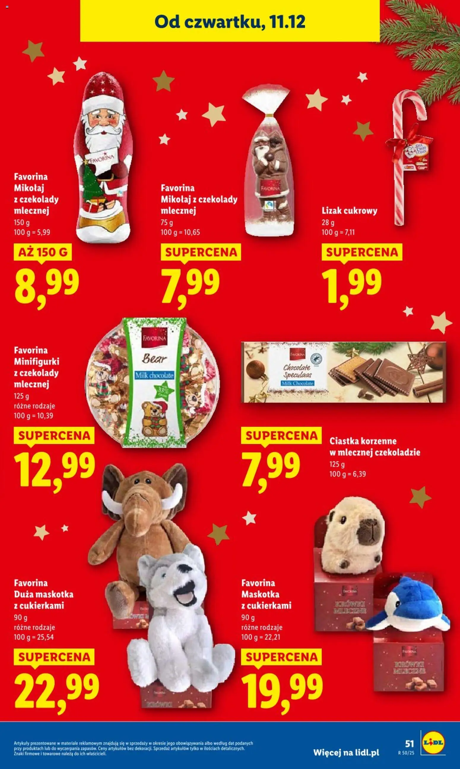 Lidl Gazetka od 11.12.2025 | Strona: 51 | Produkty: Czekolady, Ciastka korzenne, Ciastka