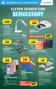 Aldi Aktionen ab 10.07.2025 | Seite: 8 | Produkte: Notebook, Notizbuch, Netzteil