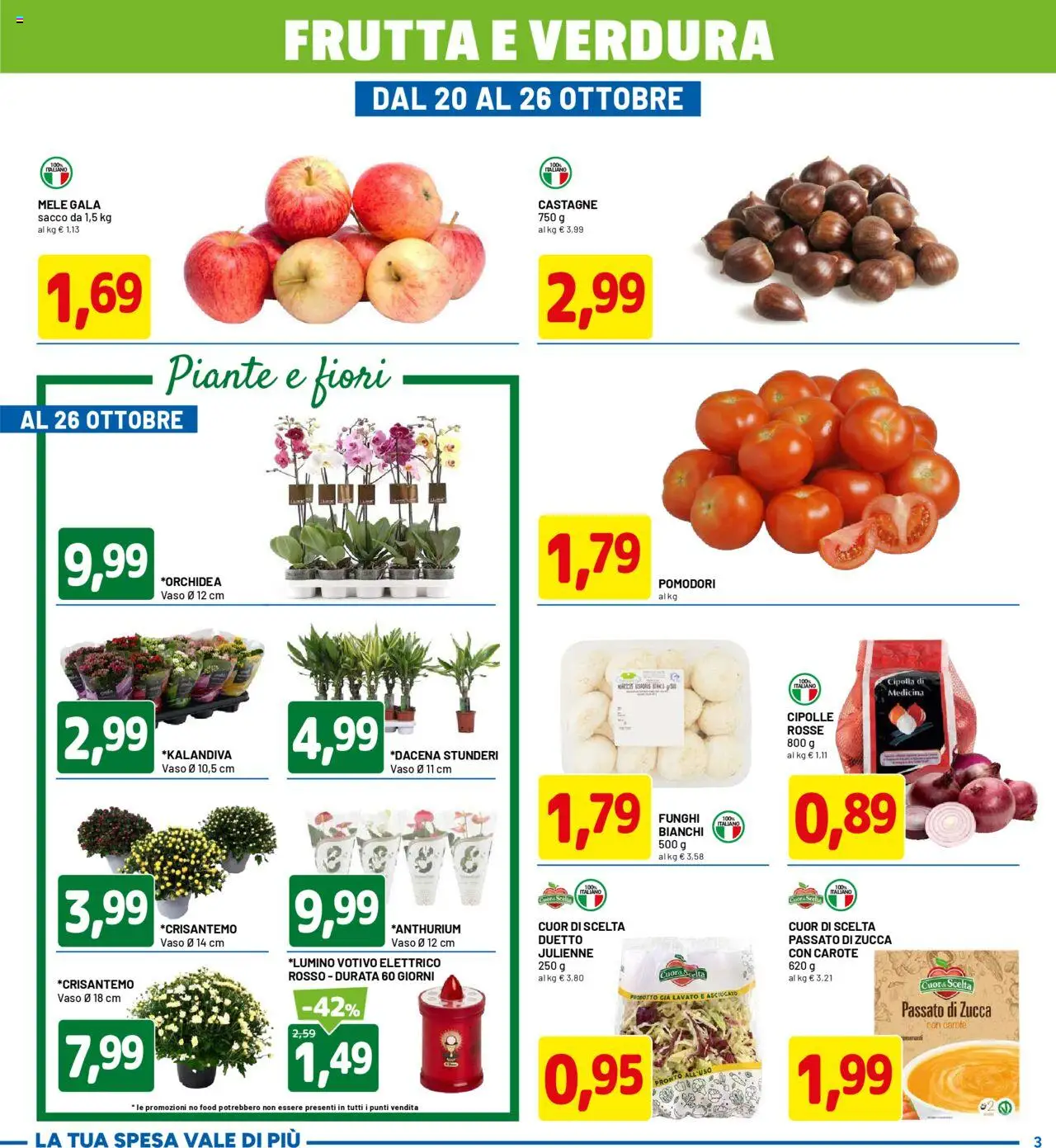 Volantino D Più del 13.10.2025 | Pagina: 3 | Prodotti: Cipolle, Pomodori, Funghi, Zucca