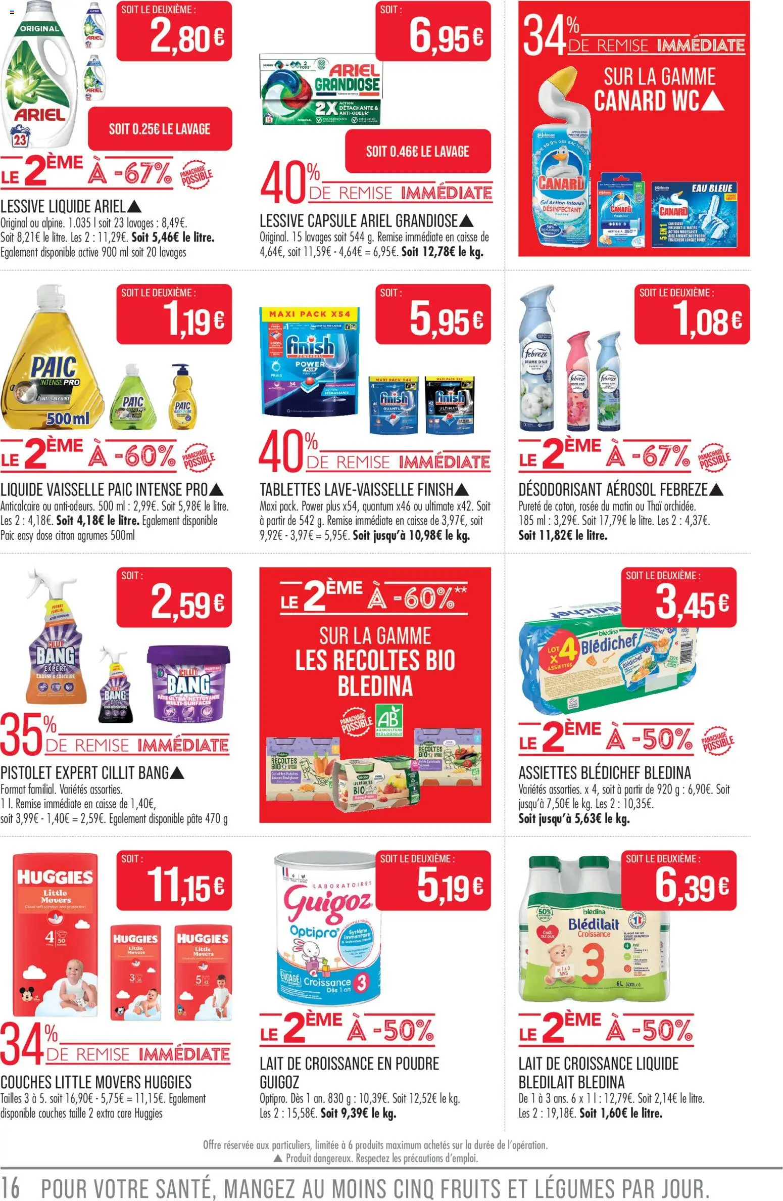 {H1} | Page: 16 | Produits: Citron, Lait de croissance, Poudre, Désodorisant