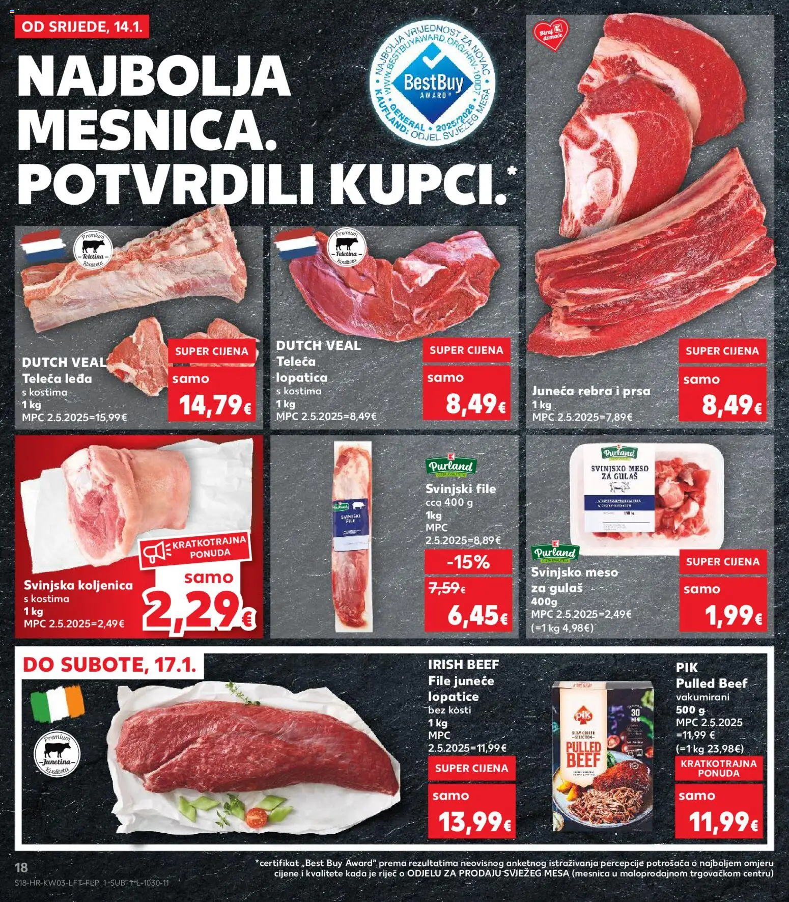 Kaufland HR akciós ujság - amely érvényes a következő dátumtól: 14.01.2026 | Oldal: 18