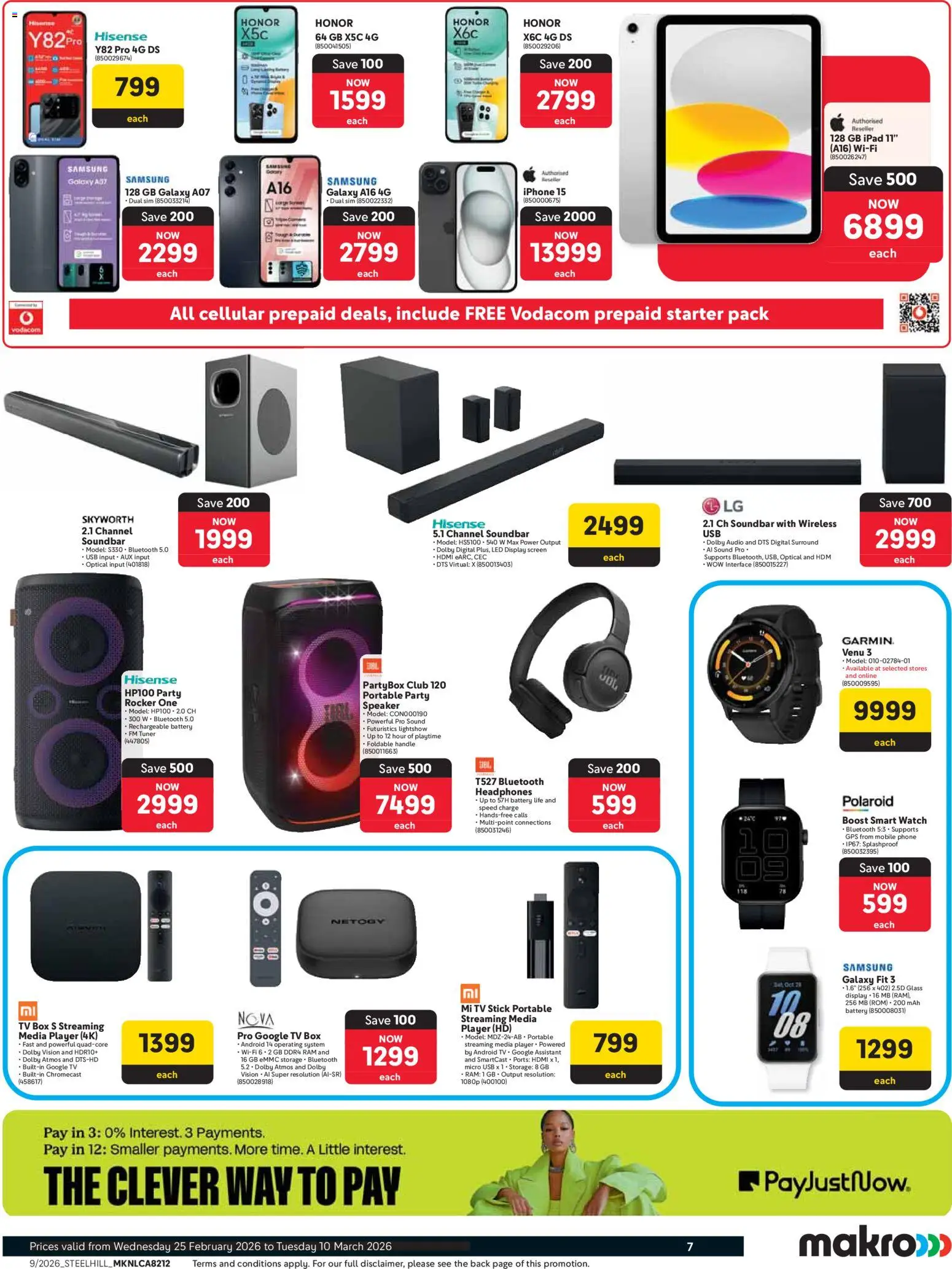New Makro catalogue – valid from 25.02.2026 | Page: 7 | Products: Phone, Player, Headphones, Speaker