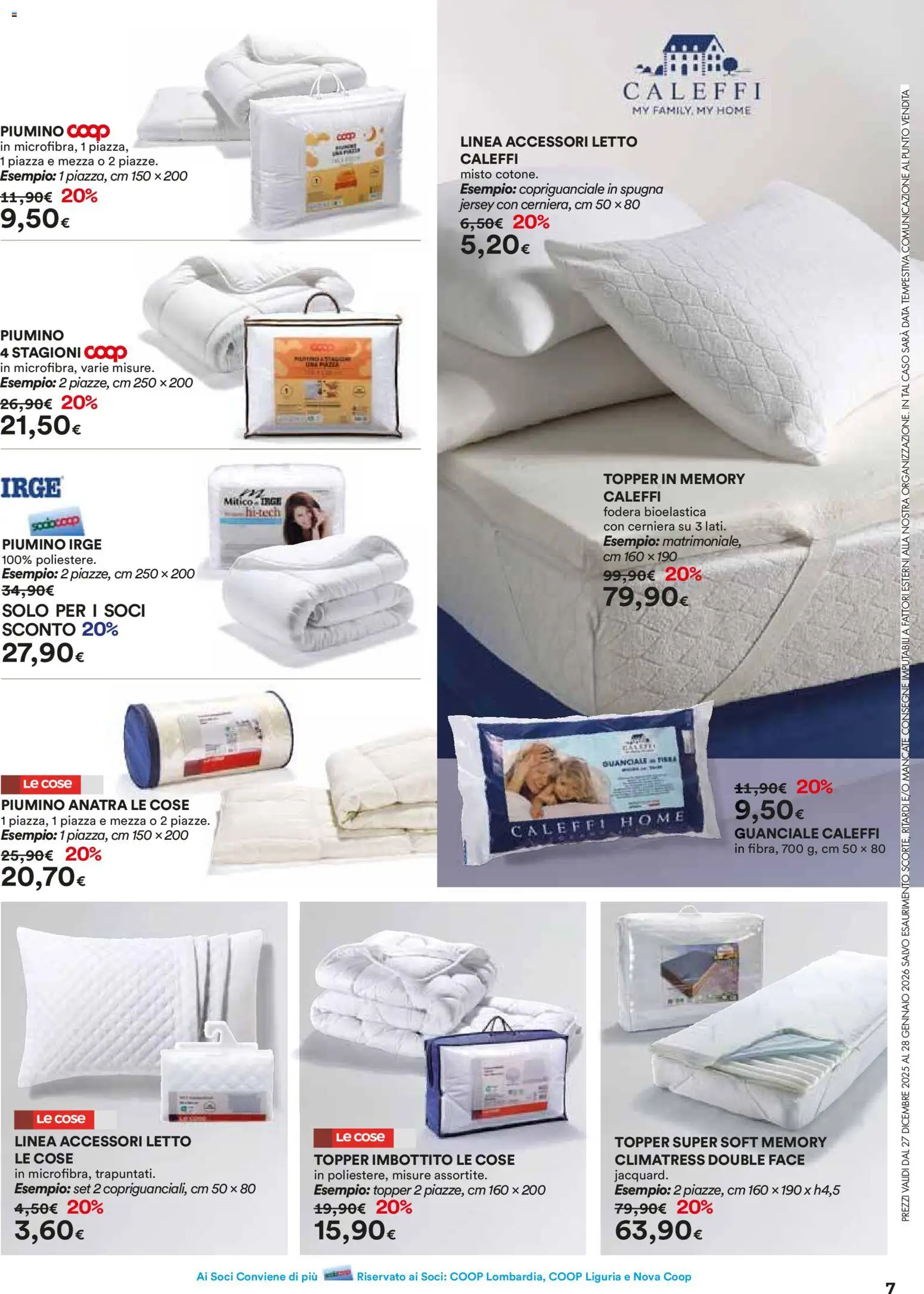 Volantino Ipercoop del 27.12.2025 | Pagina: 7 | Prodotti: Spugna, Data, Letto, Guanciale