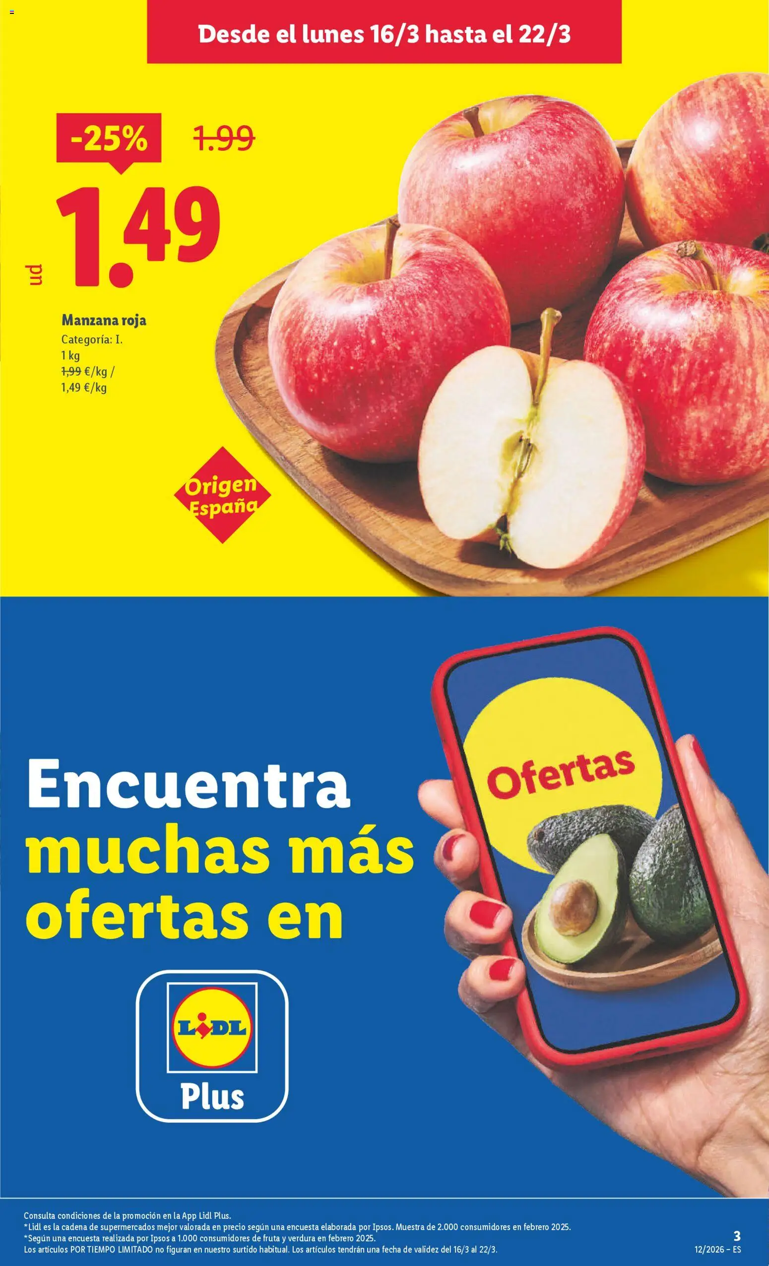 Lidl folleto │ válido desde el 16.03.2026 | Página: 3 | Productos: Manzana