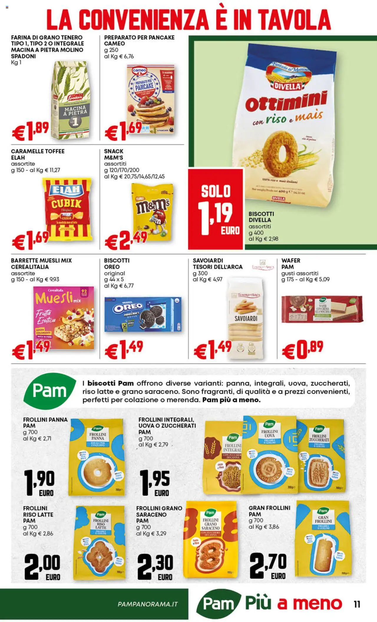 Volantino PAM del 21.08.2025 | Pagina: 11 | Prodotti: Muesli, Uova, Frutta, Zucchero