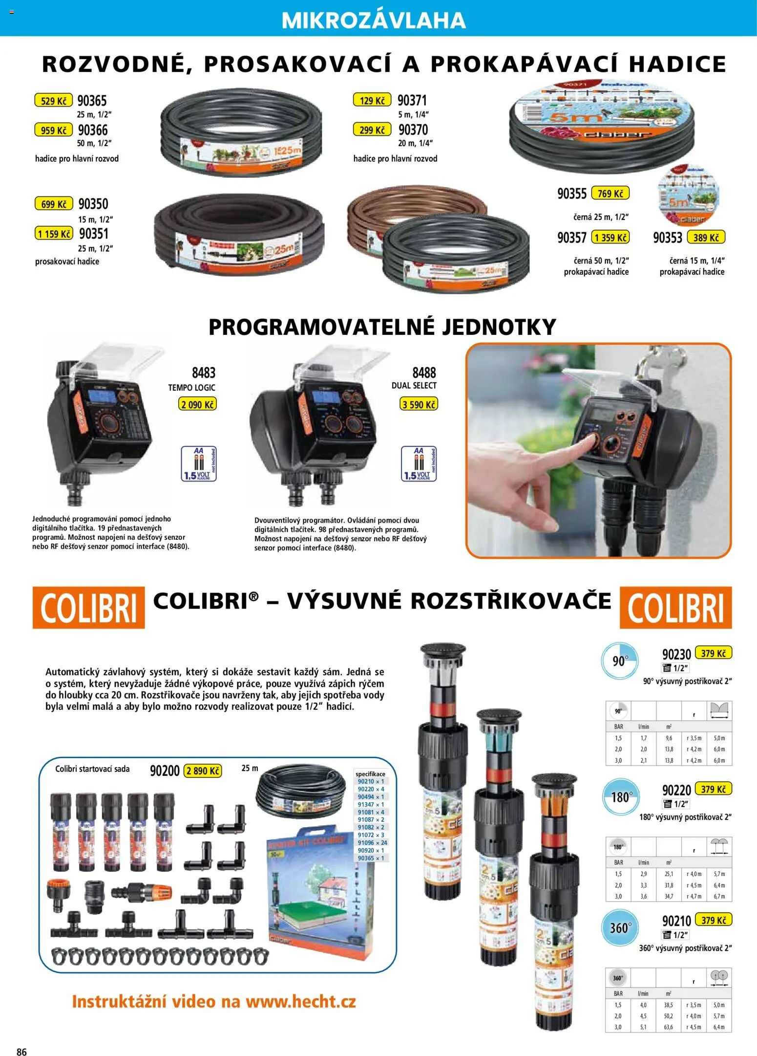 Hecht katalog - Jaro - léto 2026 od 19.02.2026 | Strana: 86 | Produkty: Zápich, Video, Hadice, Postřikovač