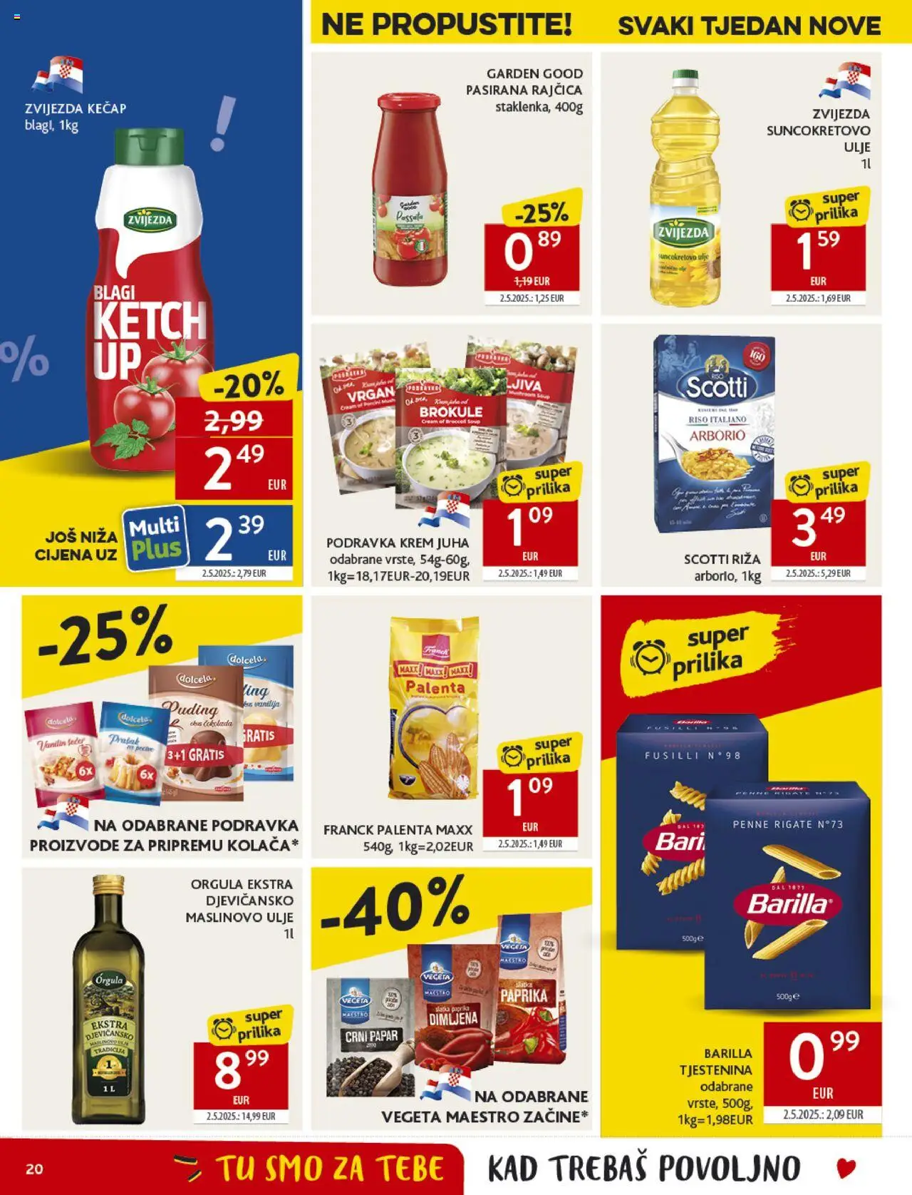 Konzum HR akciós ujság - amely érvényes a következő dátumtól: 24.09.2025 | Oldal: 20 | Termékek: Vegeta, Penne